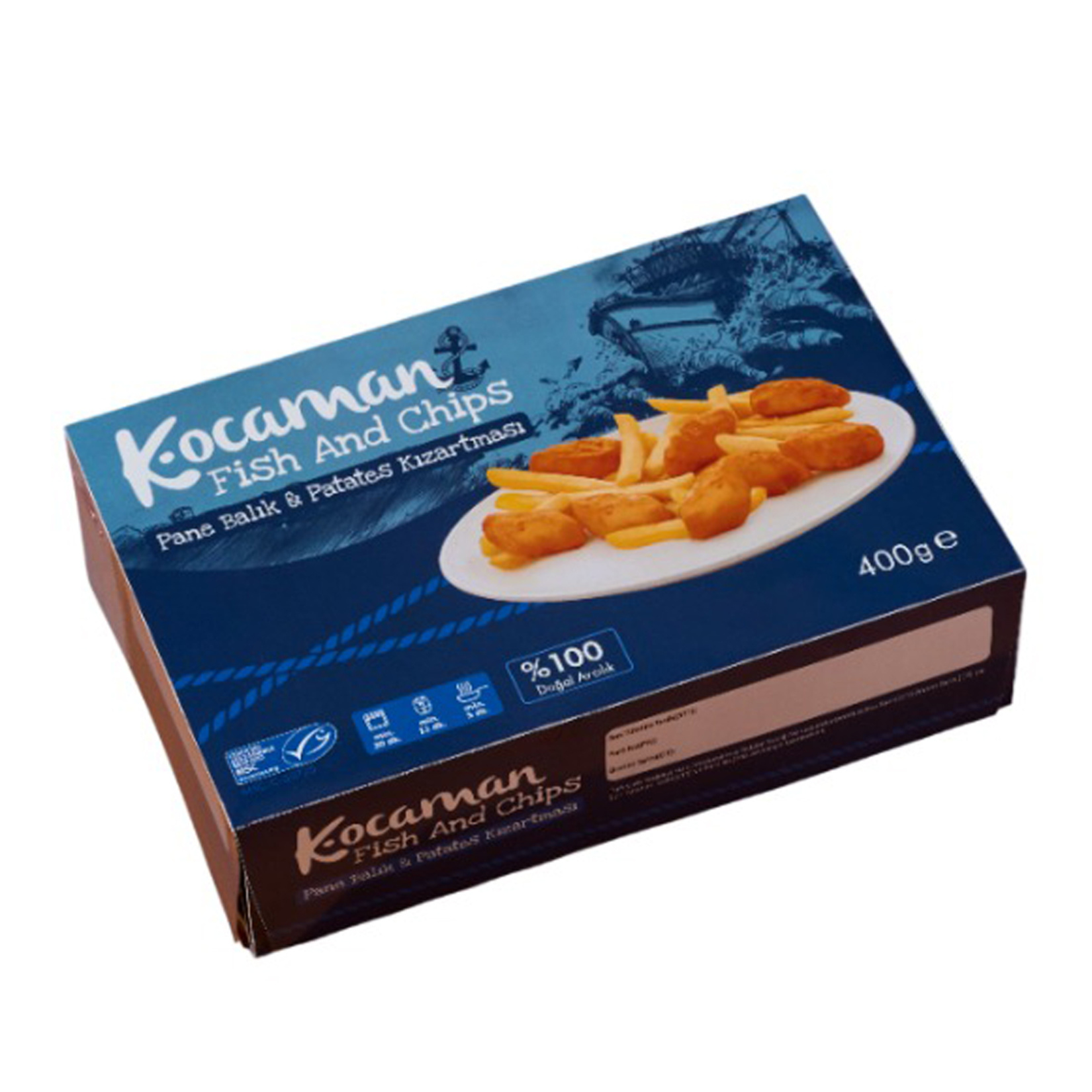 Kocaman Dondurulmuş Fish&Chips 400 G