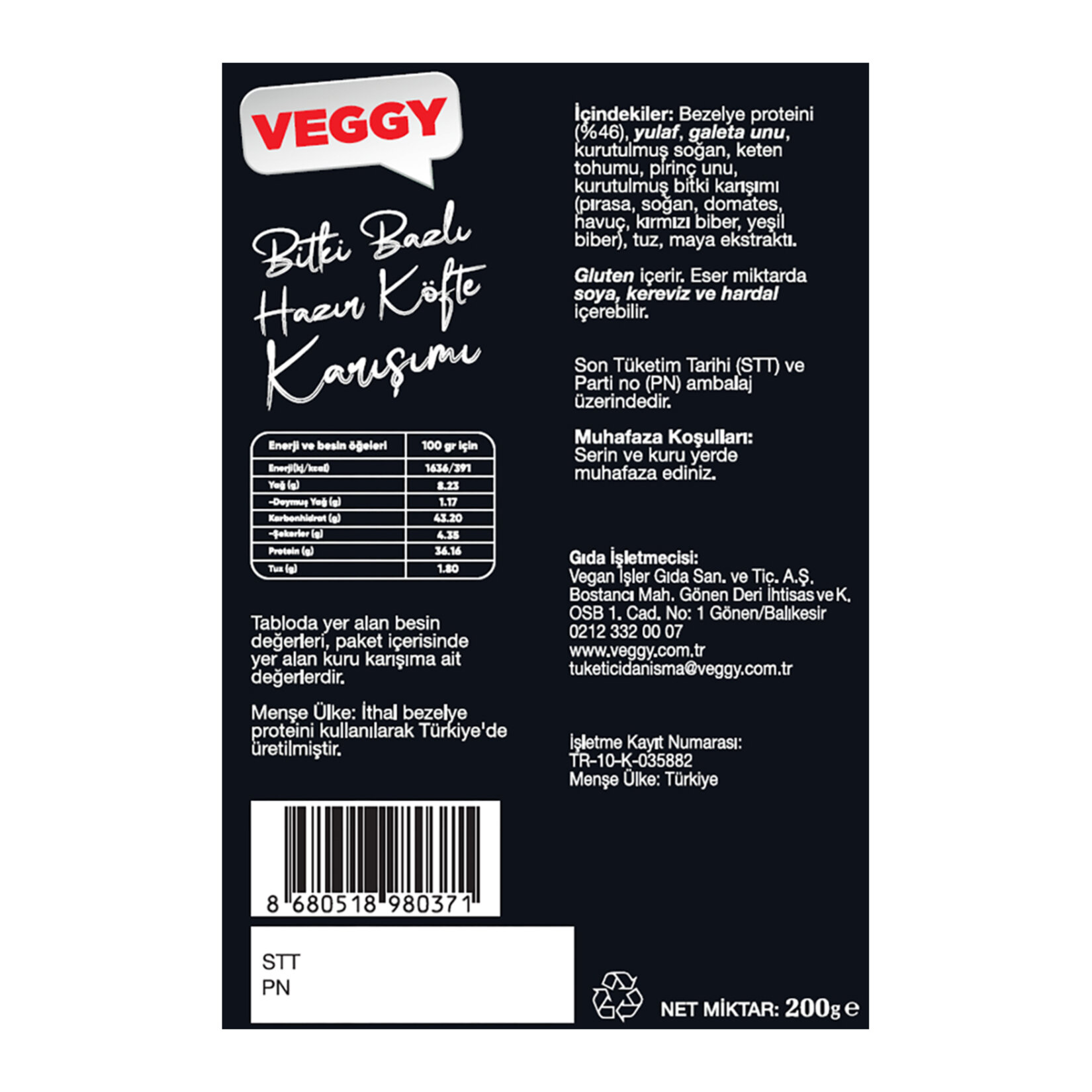 Veggy Bitki Bazlı Köfte (5X50g) 250G - Görsel 2