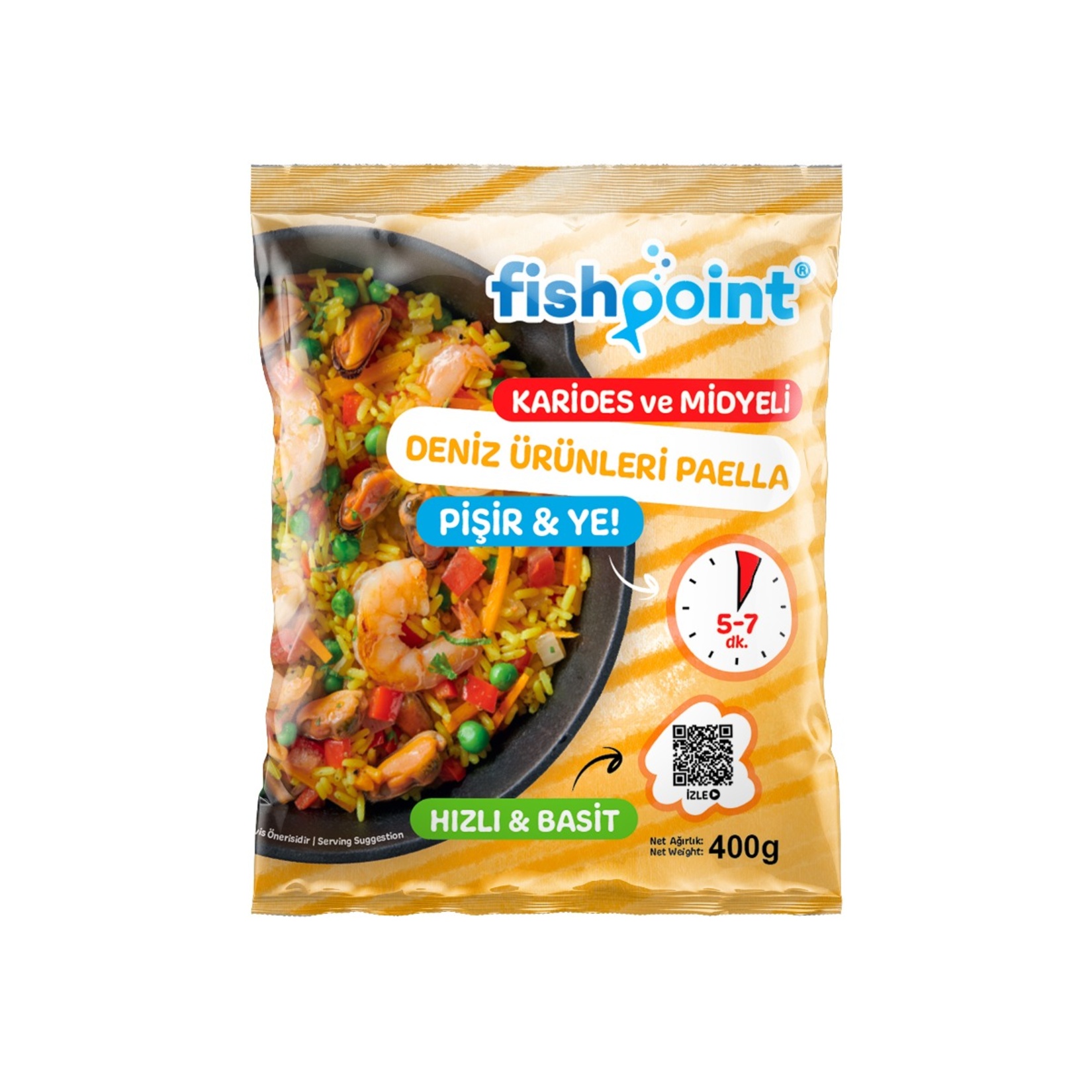 Fish Point Karides ve Midye Deniz Ürünleri Paella 400 G