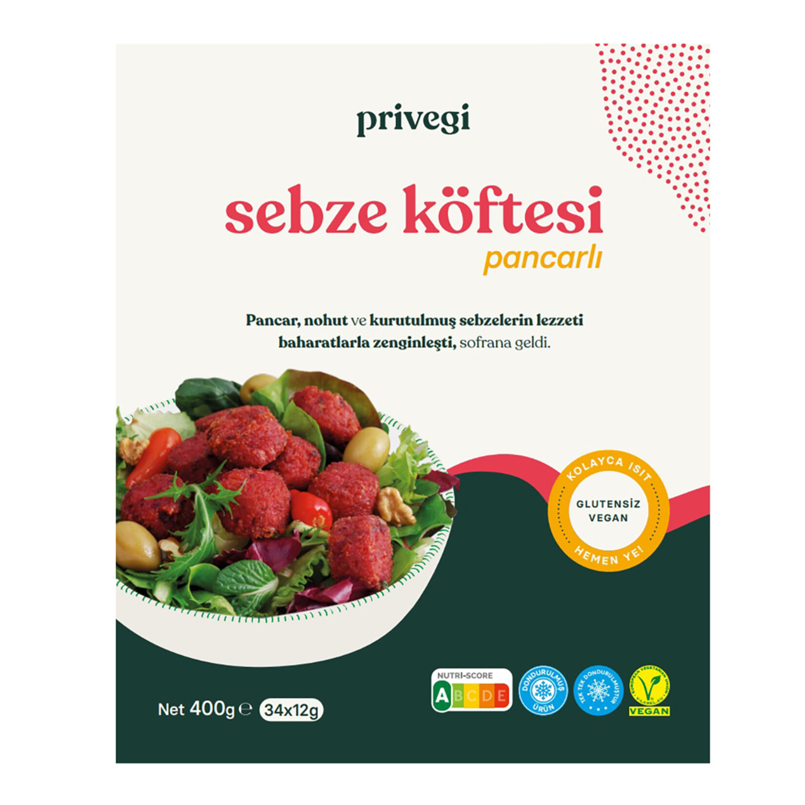 Privegi Pancarlı Sebze Köftesi 400 G