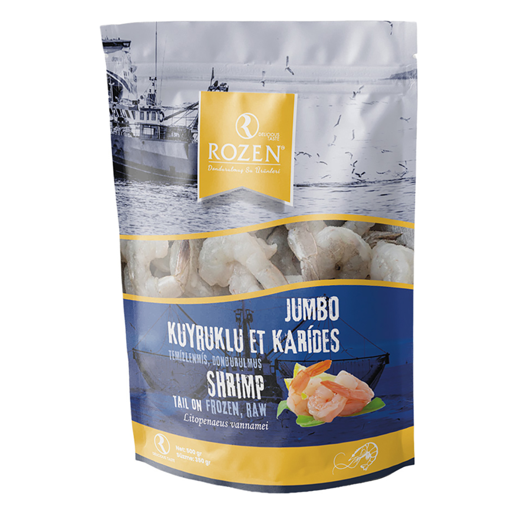 Rozen 16/20 Kuyruklu Et Karides Litopenaeus Vannamei 500 G