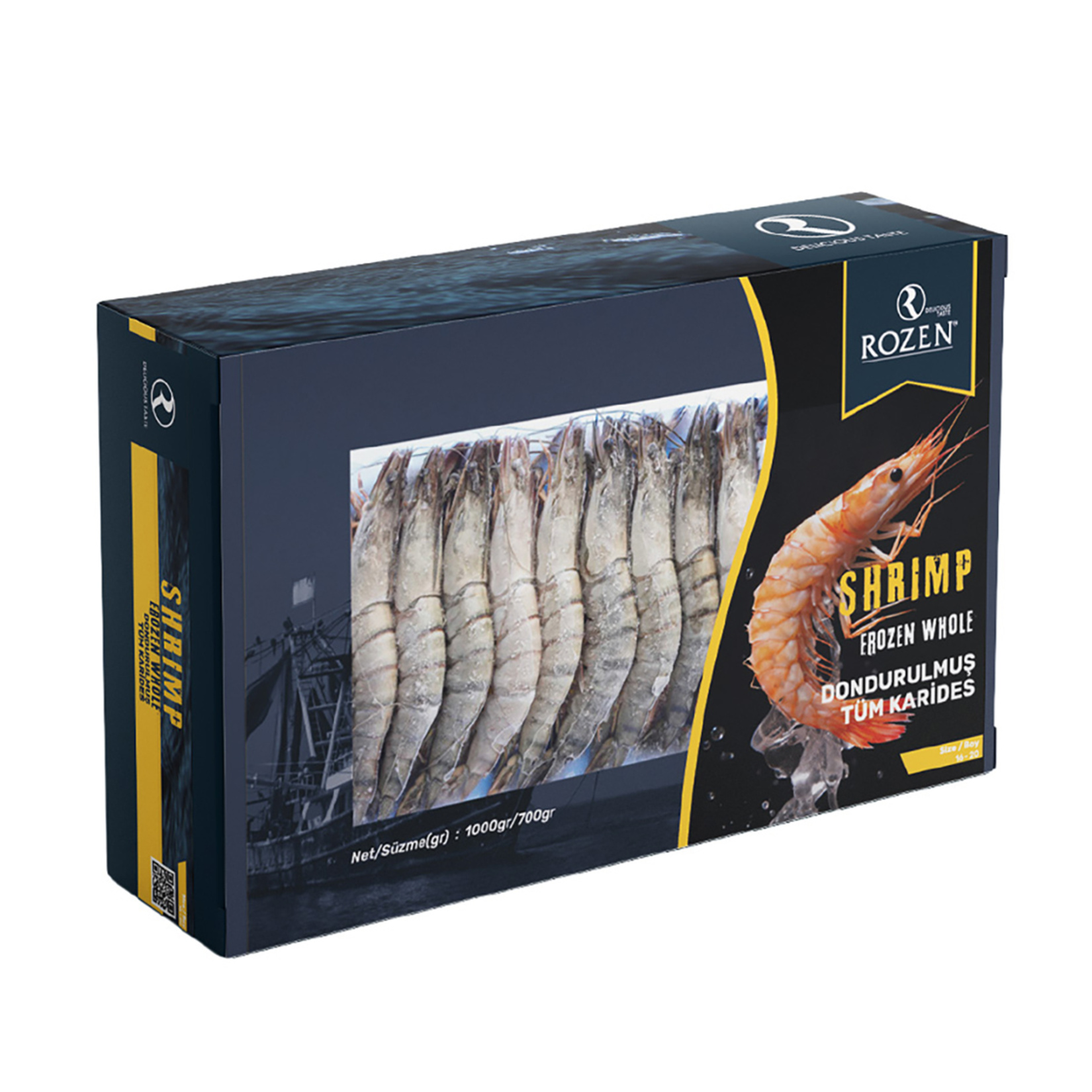 Rozen 16/20 Hoso Kabuklu Karides Net 1 Kg - Görsel 1