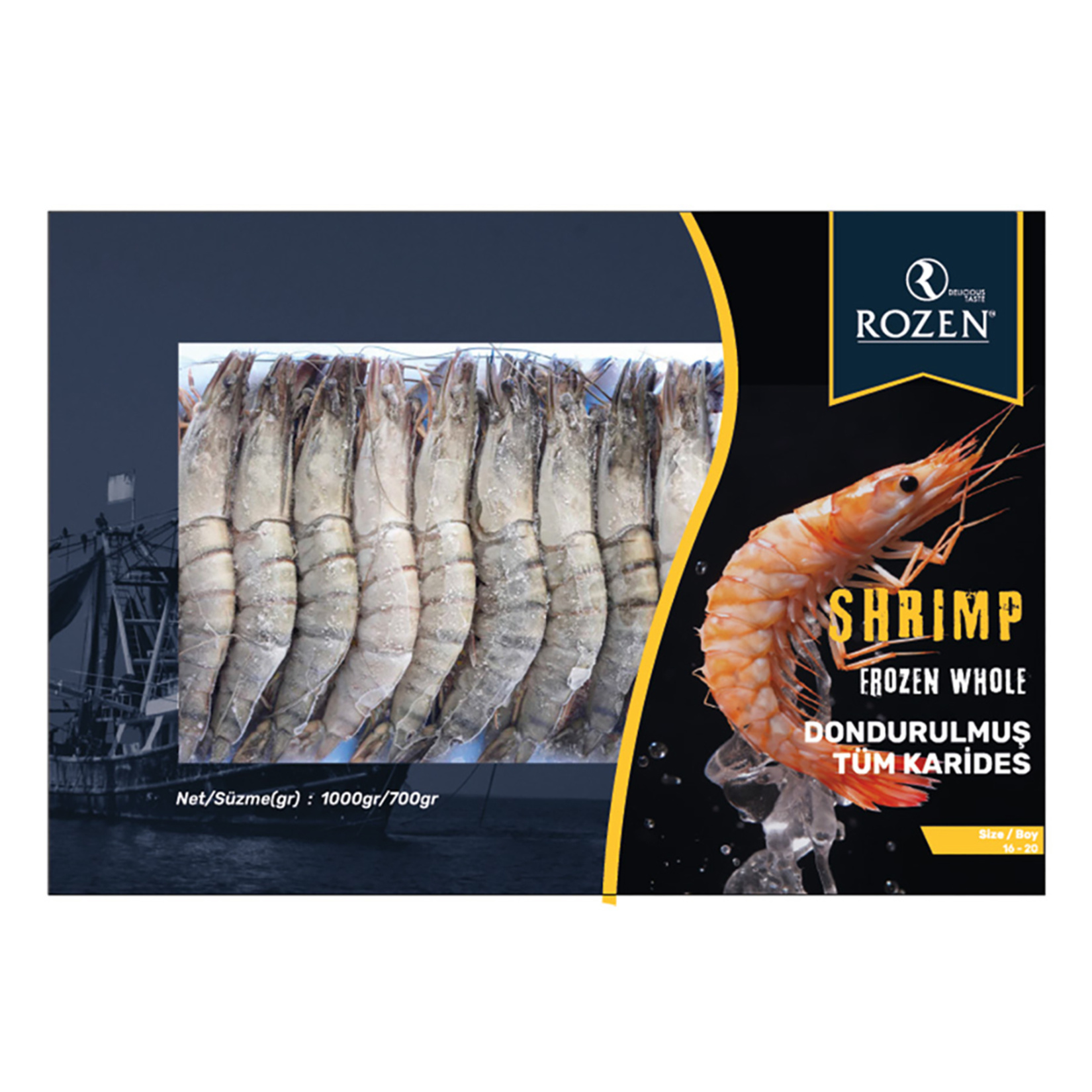 Rozen 16/20 Hoso Kabuklu Karides Net 1 Kg - Görsel 2