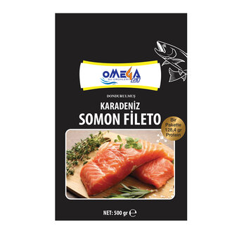 Omega 61 Dondurulmuş Karadeniz Somon Fileto 500 G