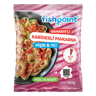 Fish Point Dondurulmuş Baharatlı Karidesli Makarna 400 g