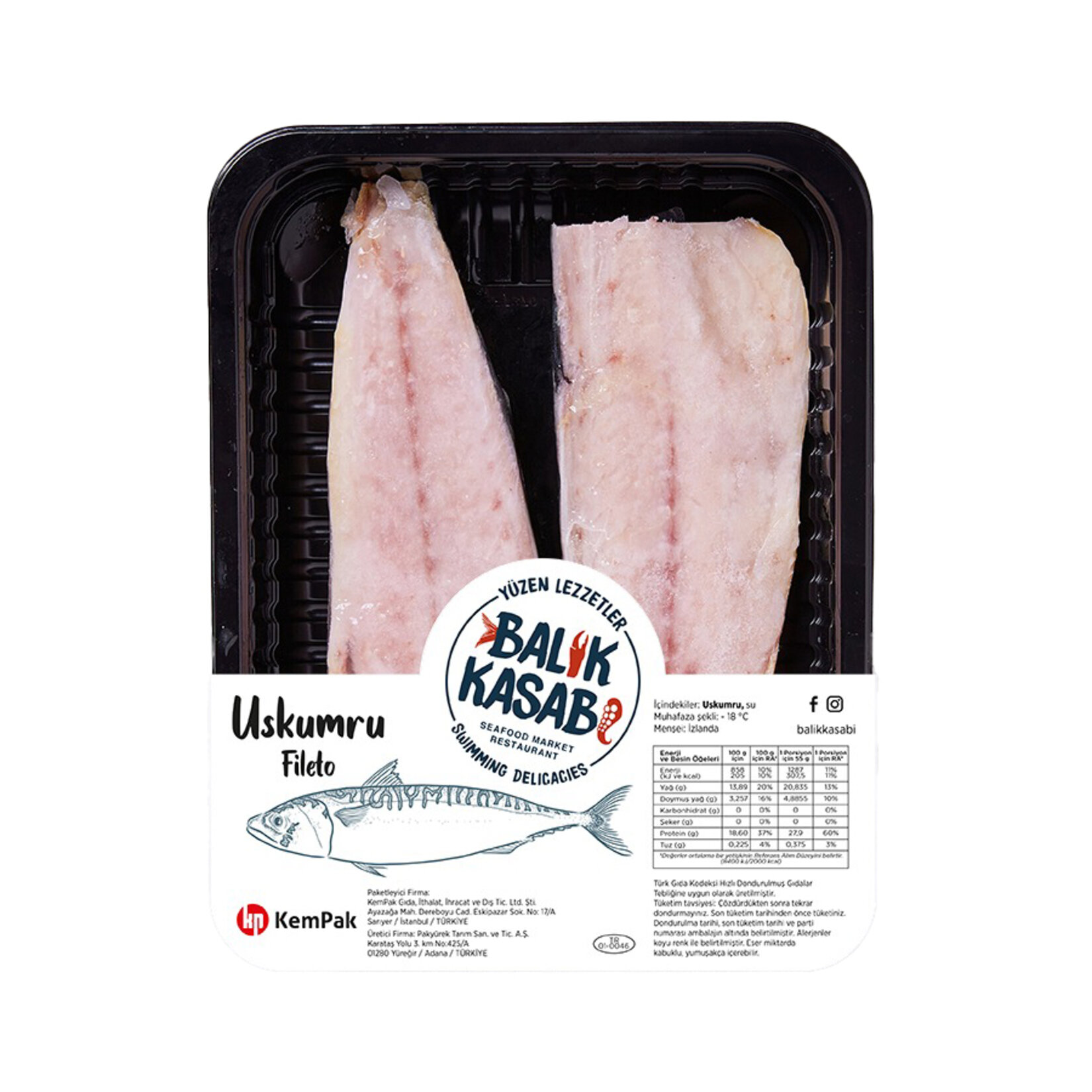 Balık Kasabı Uskumru Fileto Kg