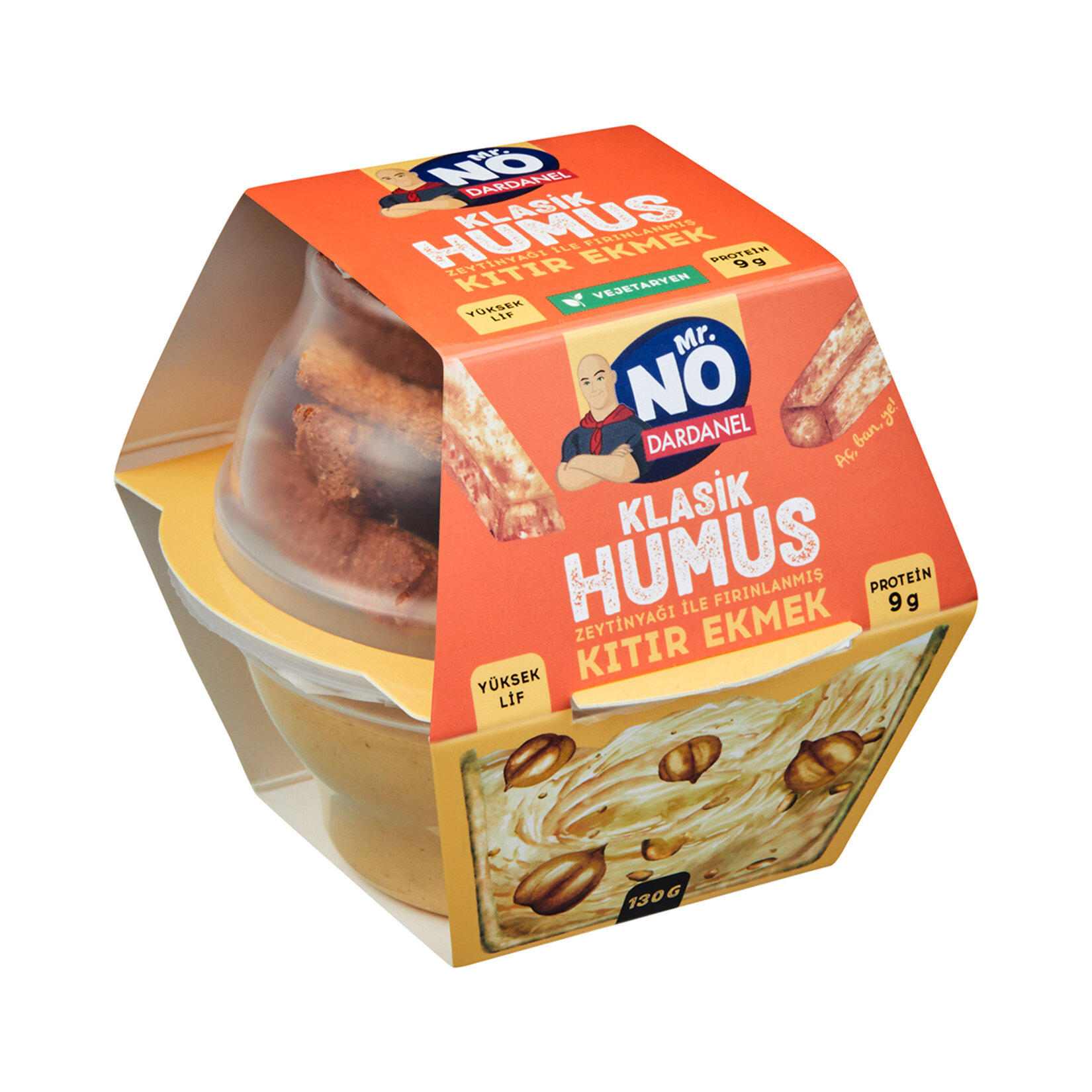 Mr.No Humus Klasik Kıtır Ekmekli 130 G - Görsel 1