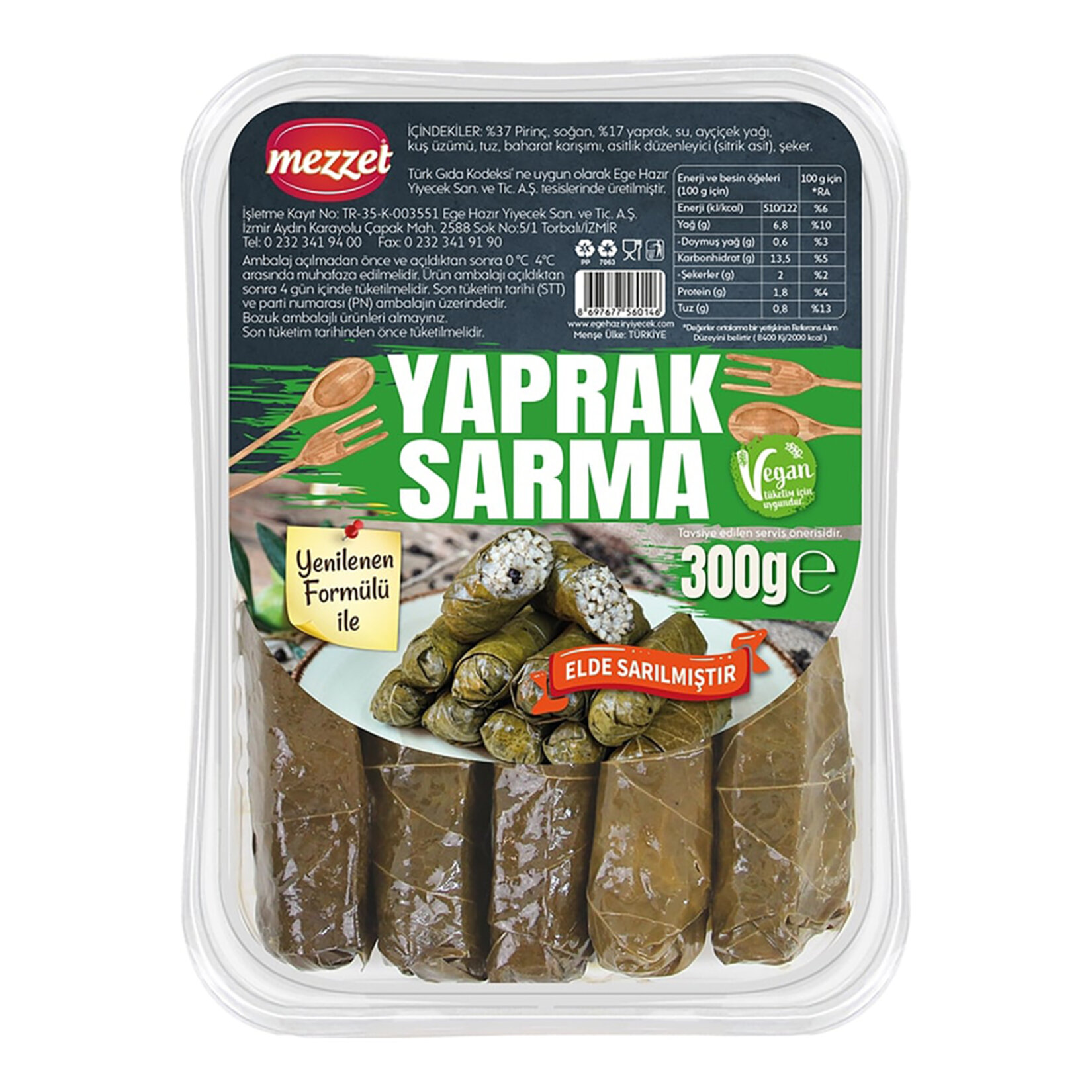 Mezzet Yaprak Sarma 300 G