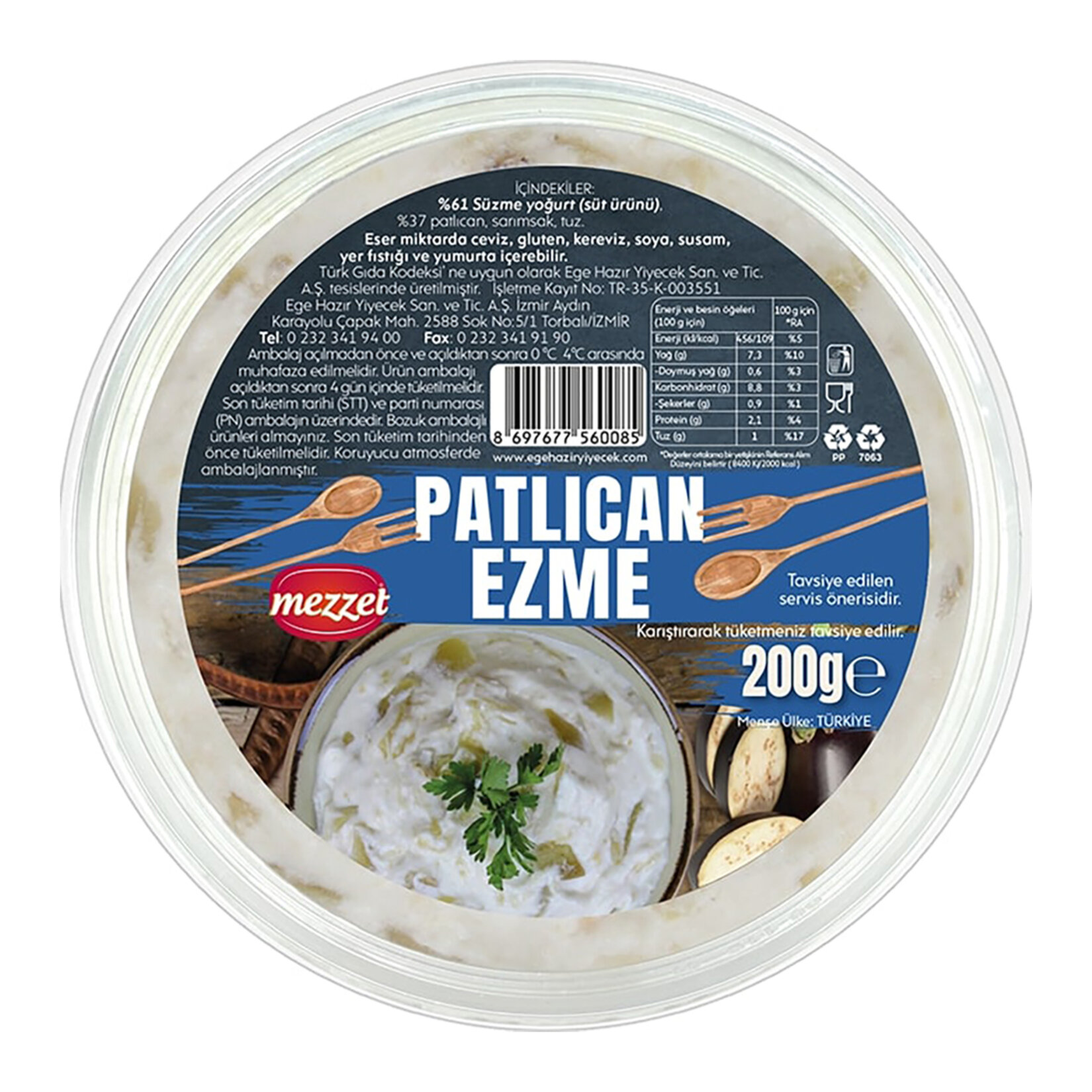 Mezzet Patlıcan Ezme 200 G