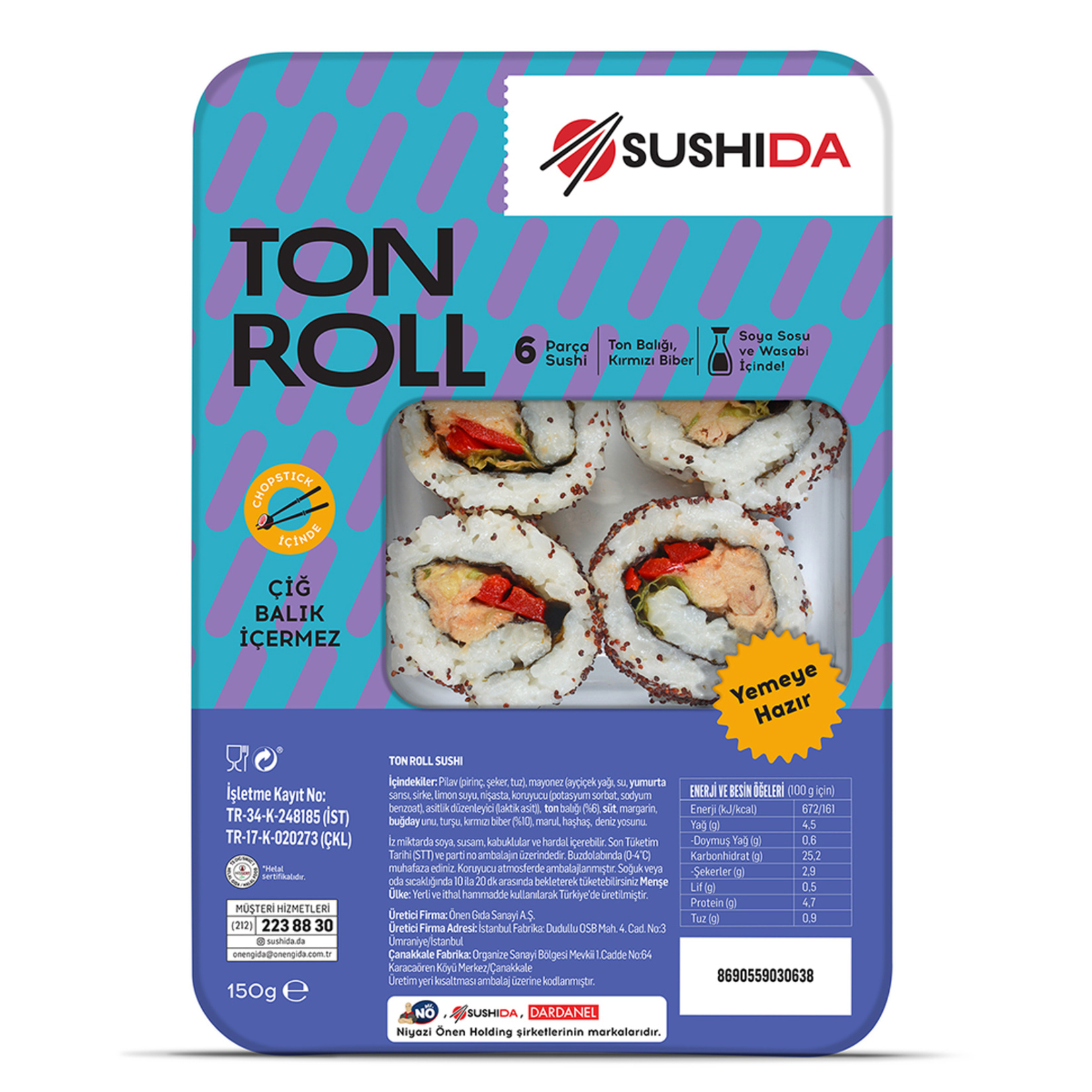 Sushida Ton Roll 6'lı 150 G