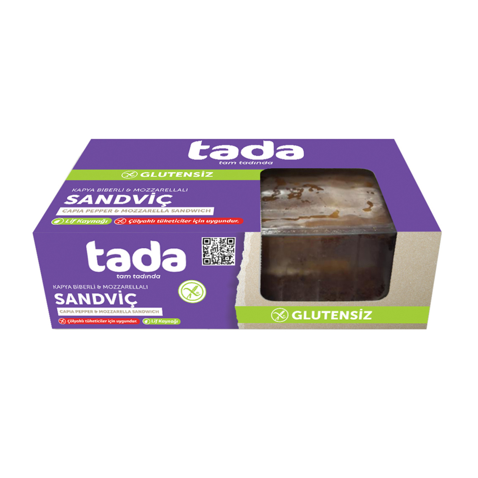Tada Glutensiz Kapya Biberli Mozarella Sandviç 165 G