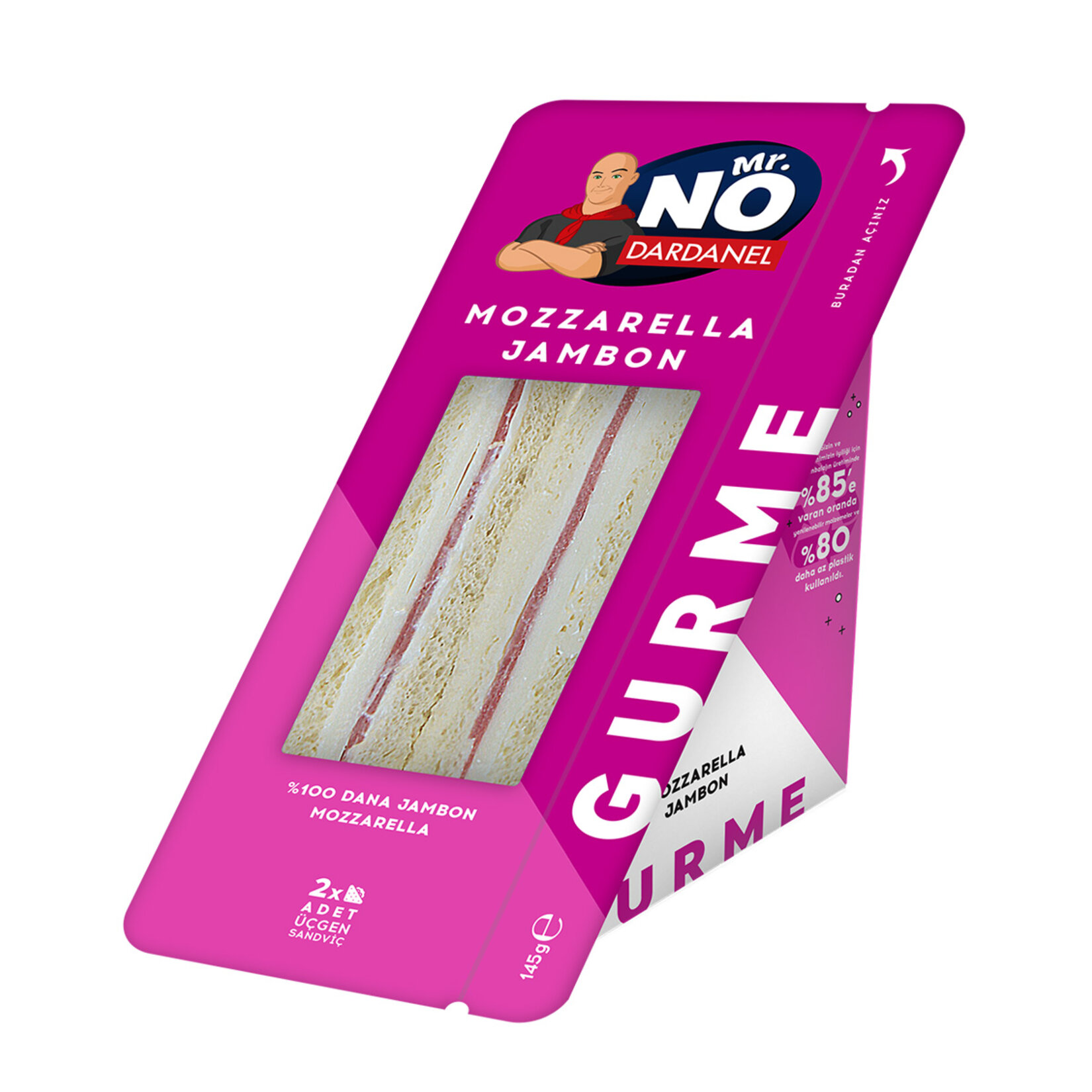 Mr. No Gurme Mozarella Jambon 145 G