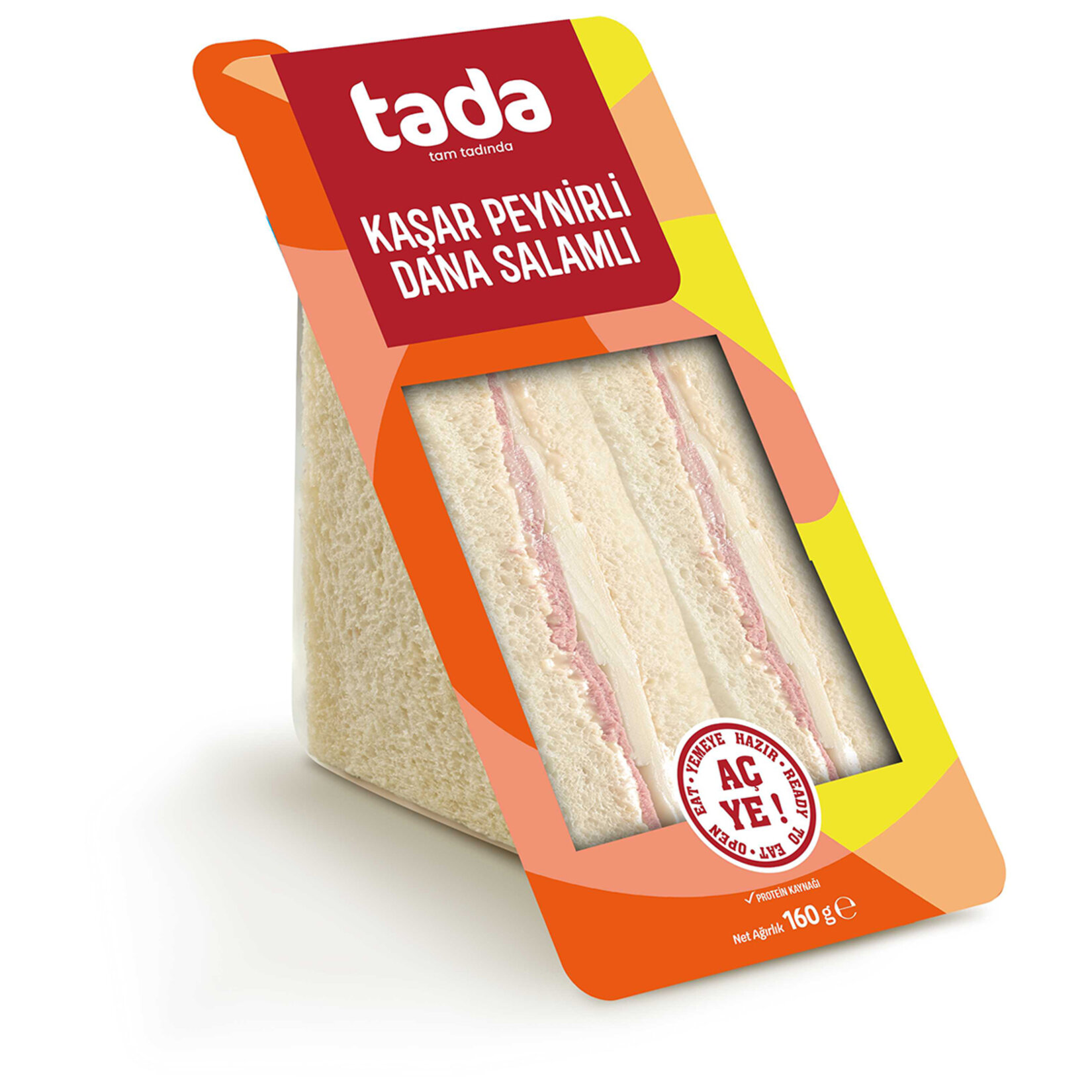 Tada Klasik Kaşarlı Dana Salamlı Sandviç 160 G
