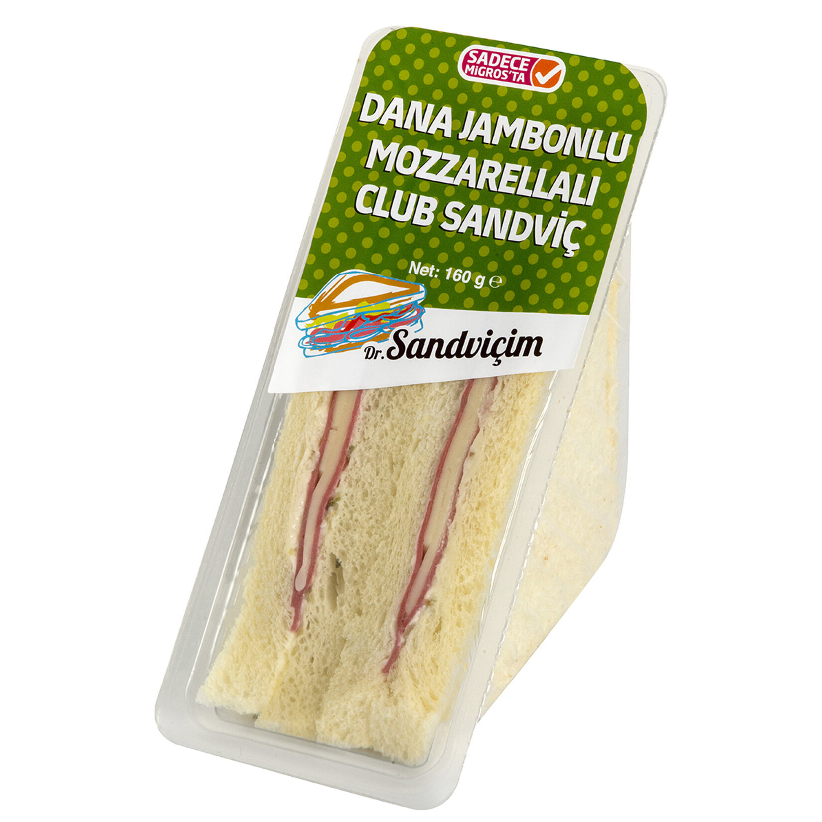Dr.Sandviçim Dana Jambonlu Mozzarellalı Sandviç 160 G
