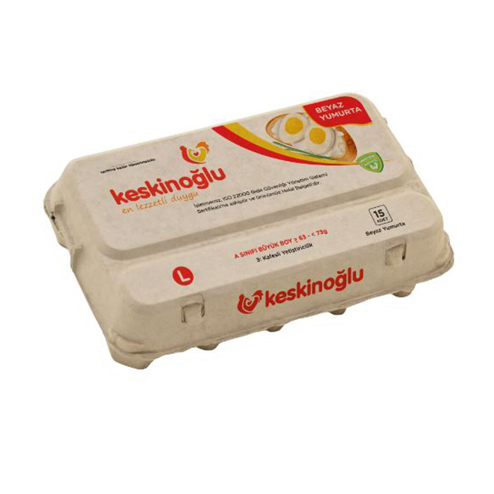 Keskinoglu 15'li L Büyük Boy  Yumurta (63-72 G)