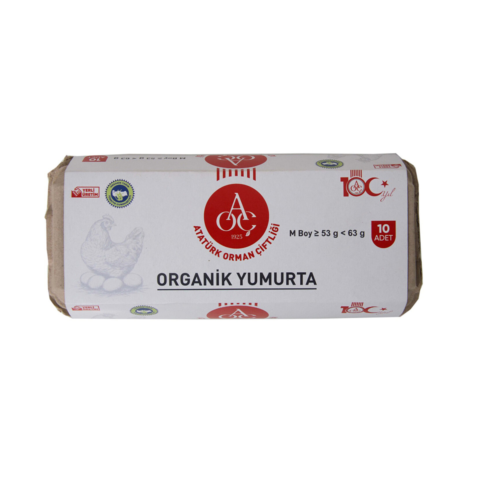 Atatürk Orman Çiftliği Organik Yumurta 10'lu M 53-63 G