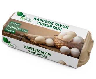 M Life Kafessiz M Boy Tavuk Yumurtası 10'lu 53-62 G