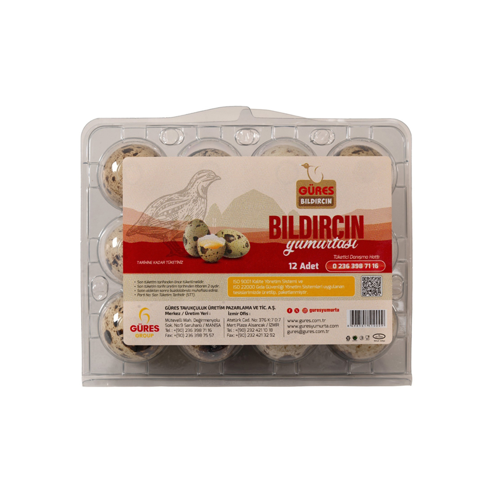 Güres Bıldırcın Yumurta 12'li