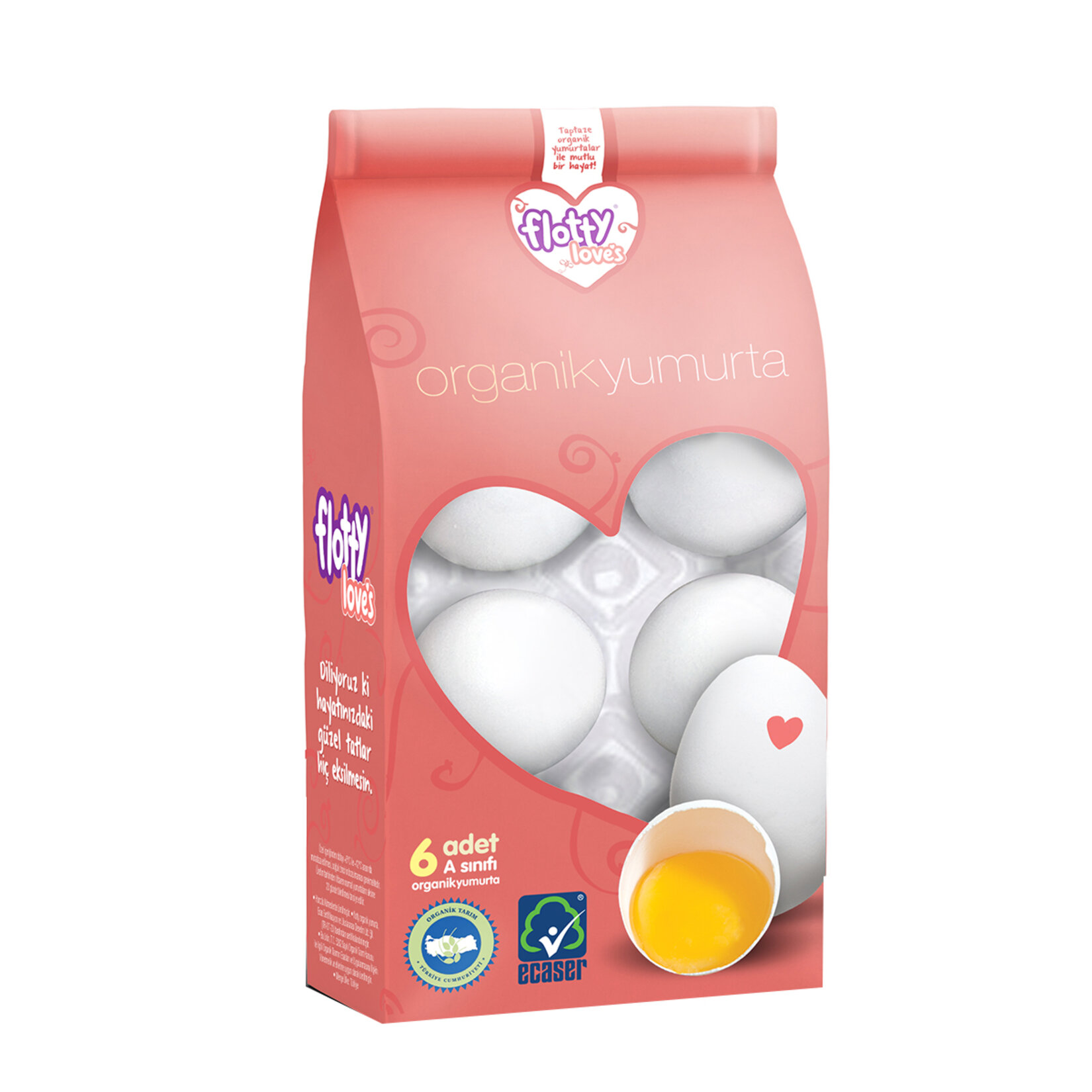 Flotty Loves &nbsp;Organik Yumurta 6'Lı M Boy (53-62) G