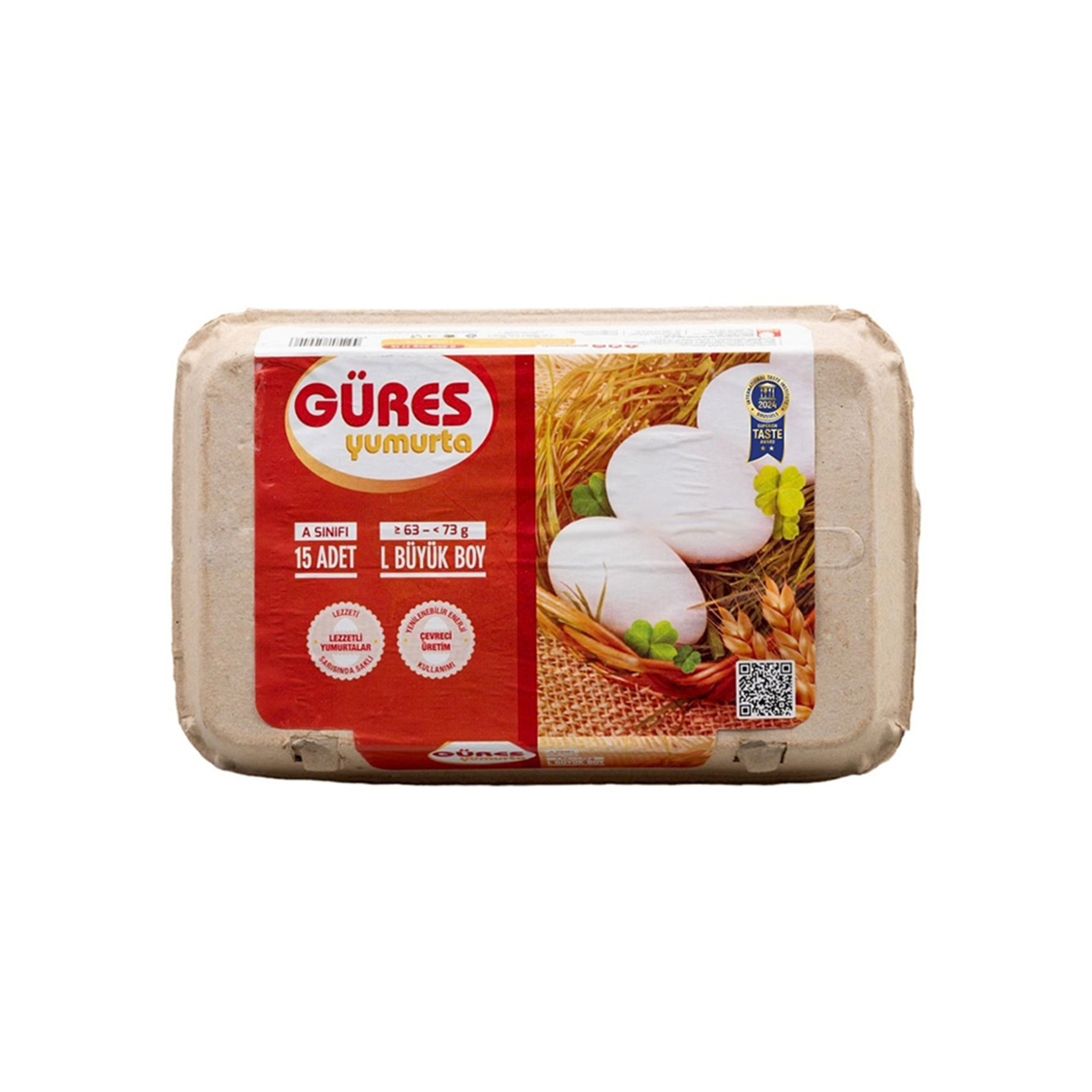 Güres L Büyük Boy Yumurta 15'li (63-72 G)