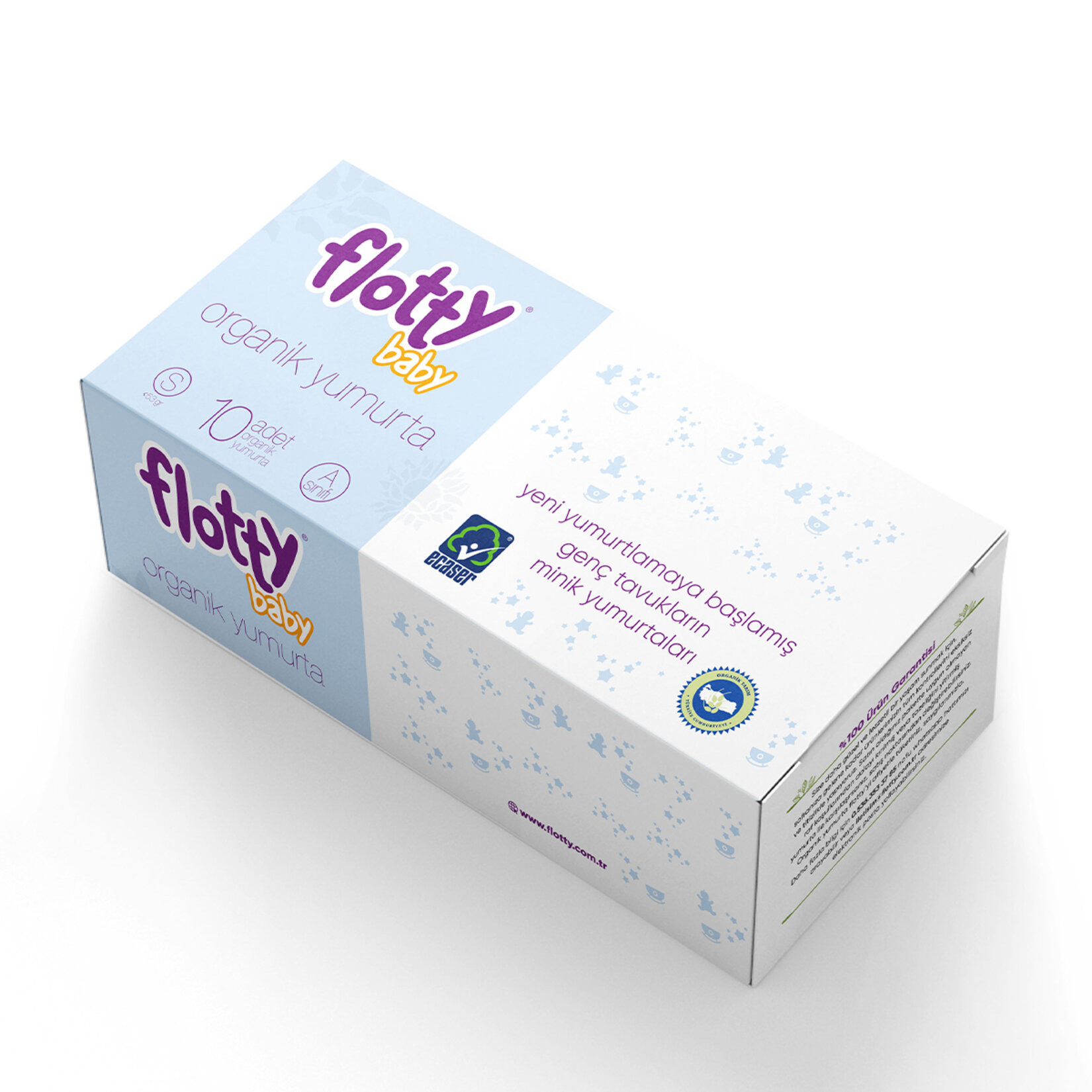 Flotty Baby S Boy Organik Yumurta 10'lu <53G - Görsel 1