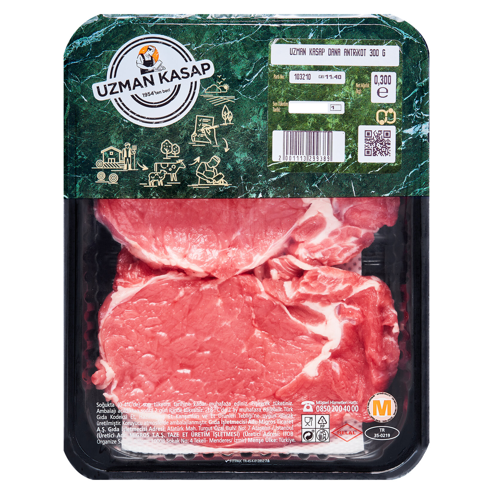 Uzman Kasap Antrikot 300 G