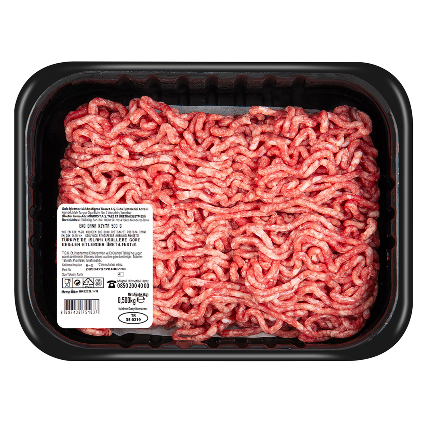 Uzman Kasap Eko Dana Kıyma 500 G