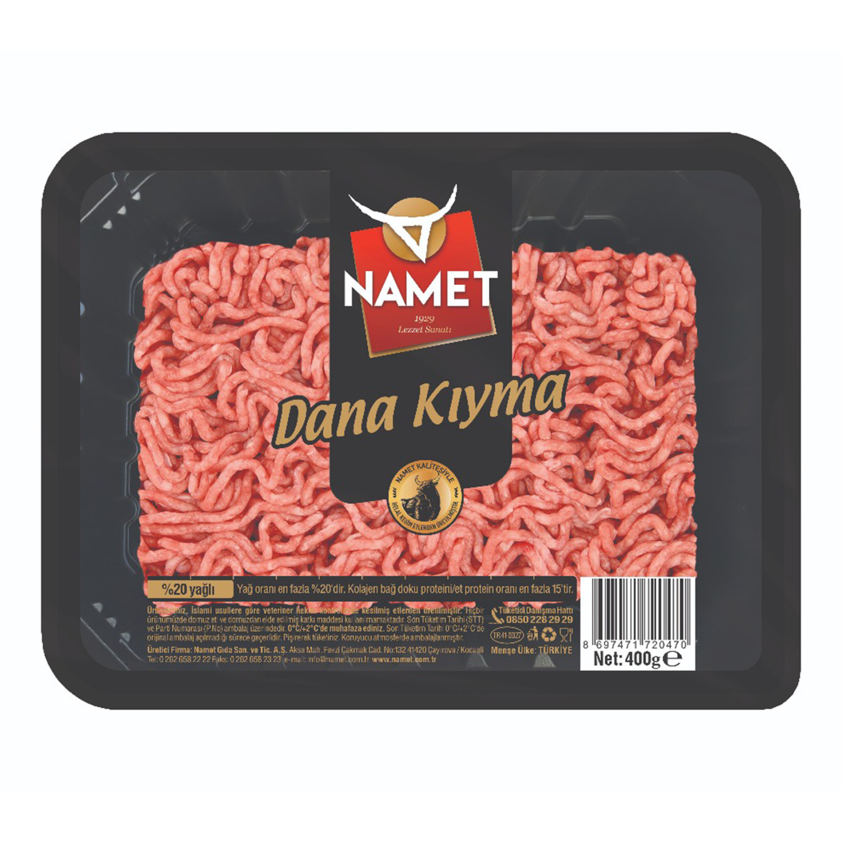 Namet % 20 Yağlı Dana Kıyma 400 G