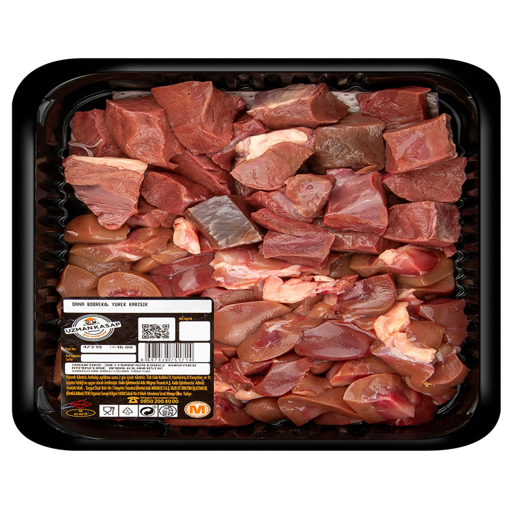 Uzman Kasap Dana Böbrek & Dana Yürek Karışık 500 G