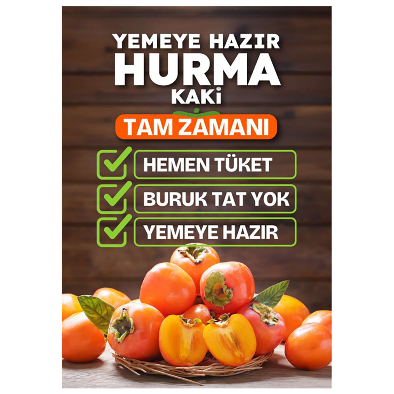 Yemeye Hazır Hurma Kg (Kaki) - Görsel 2