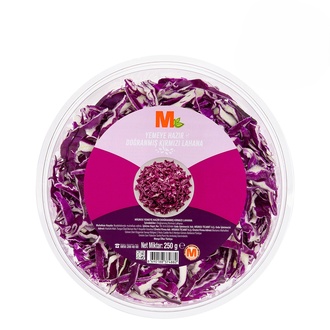 Migros Yemeye Hazır Doğranmış Kırmızı Lahana Kap Salata 250 g