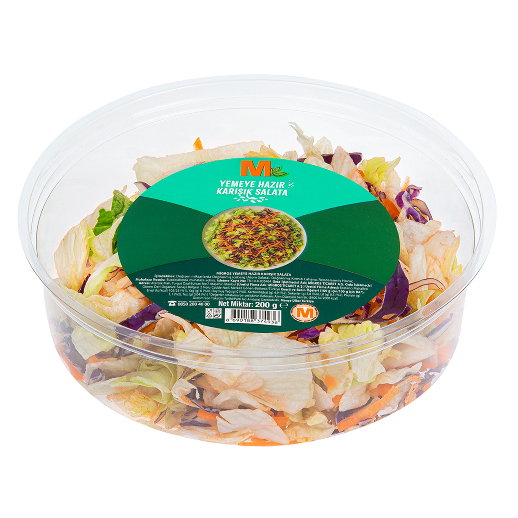 Migros Yemeye Hazır Karışık Kap Salata 200 G - Görsel 2