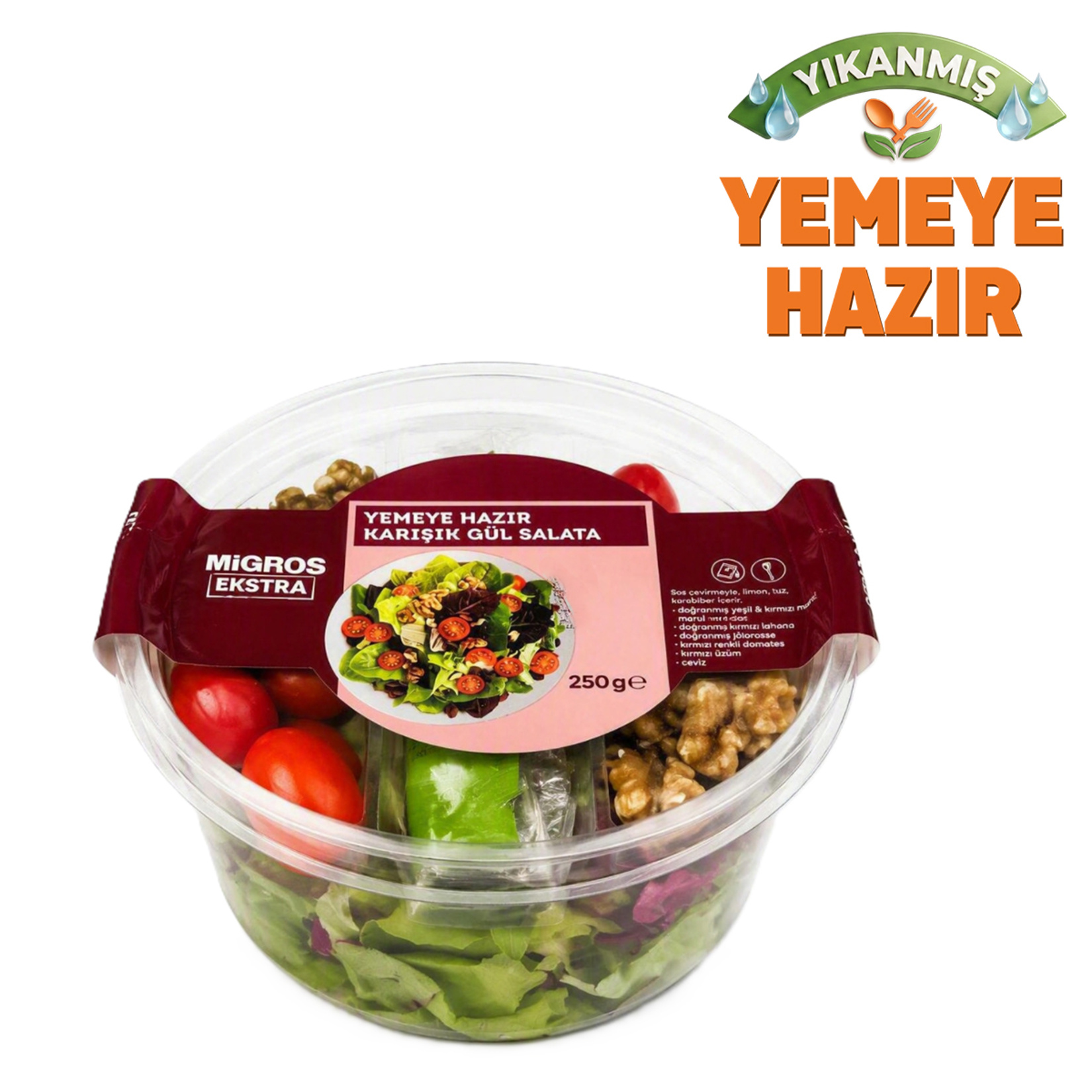 Migros Ekstra Yemeye Hazır Karışık Gül Salata 250 G