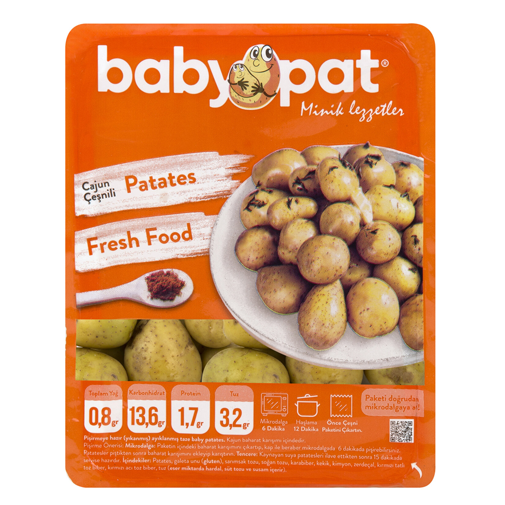 Kajun Baharatlı Patates 400 G Paket Adet