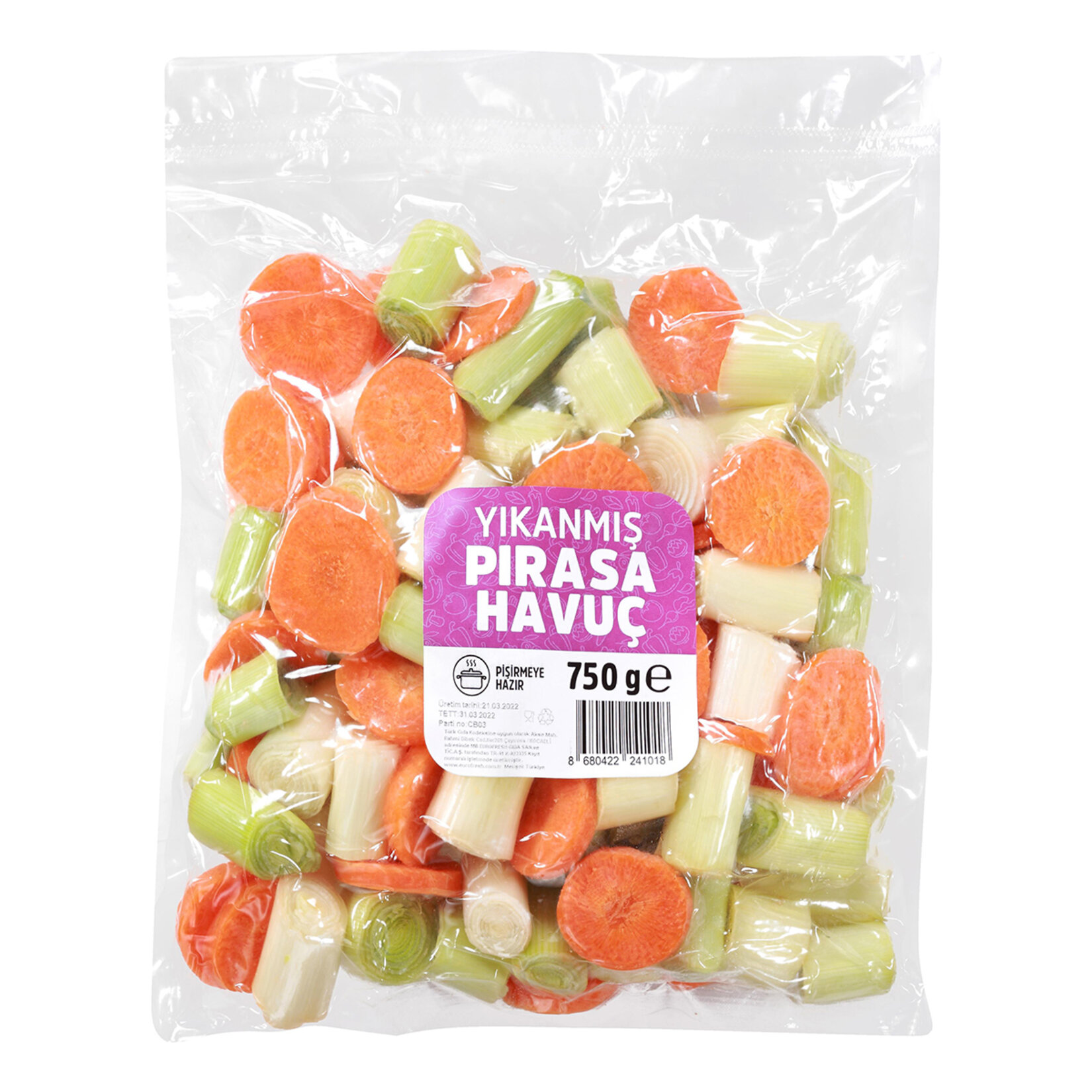 Eurofresh Yıkanmış Pırasa Ve Havuç 750 G