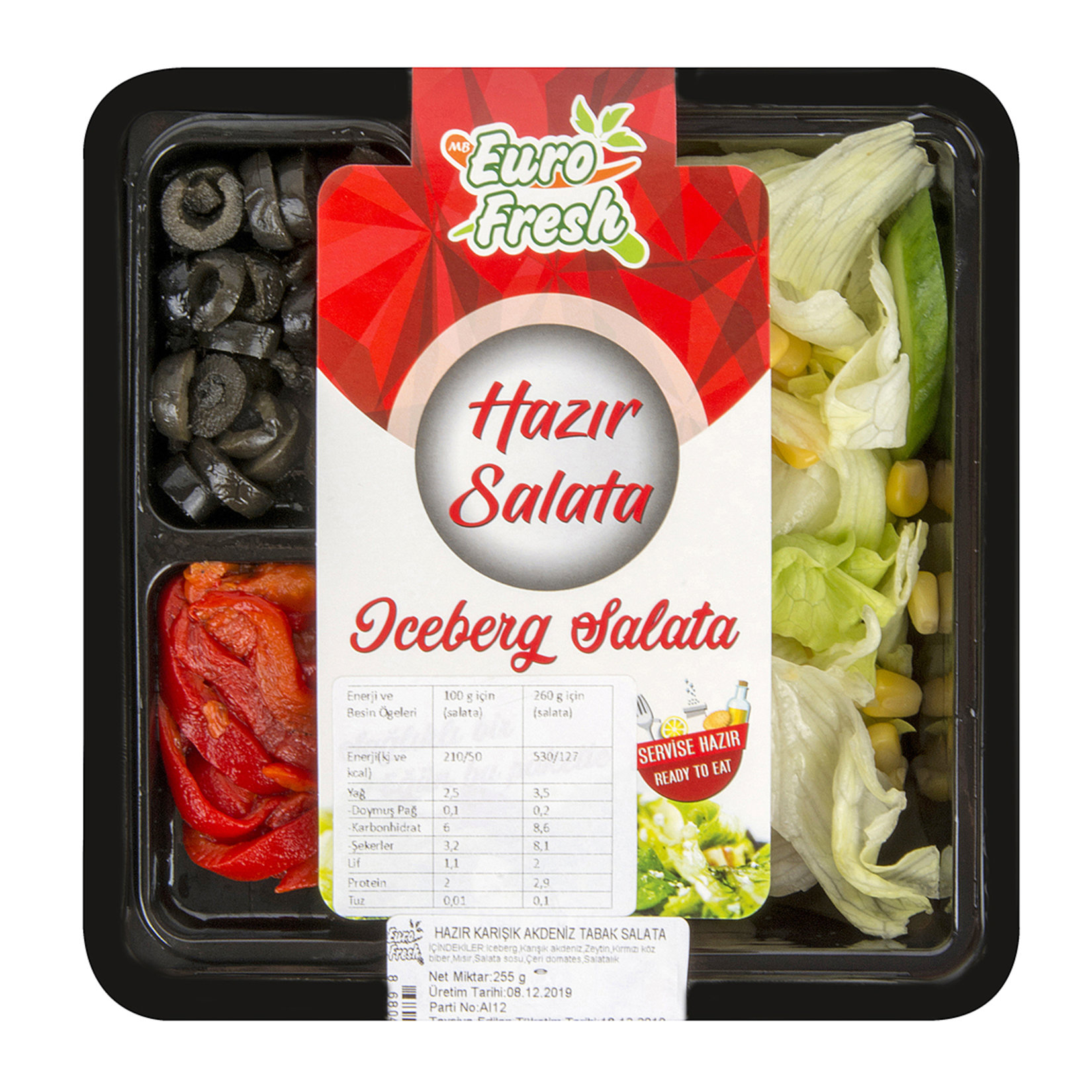 Eurofresh Hazır Iceberg Tabak Salata 260G