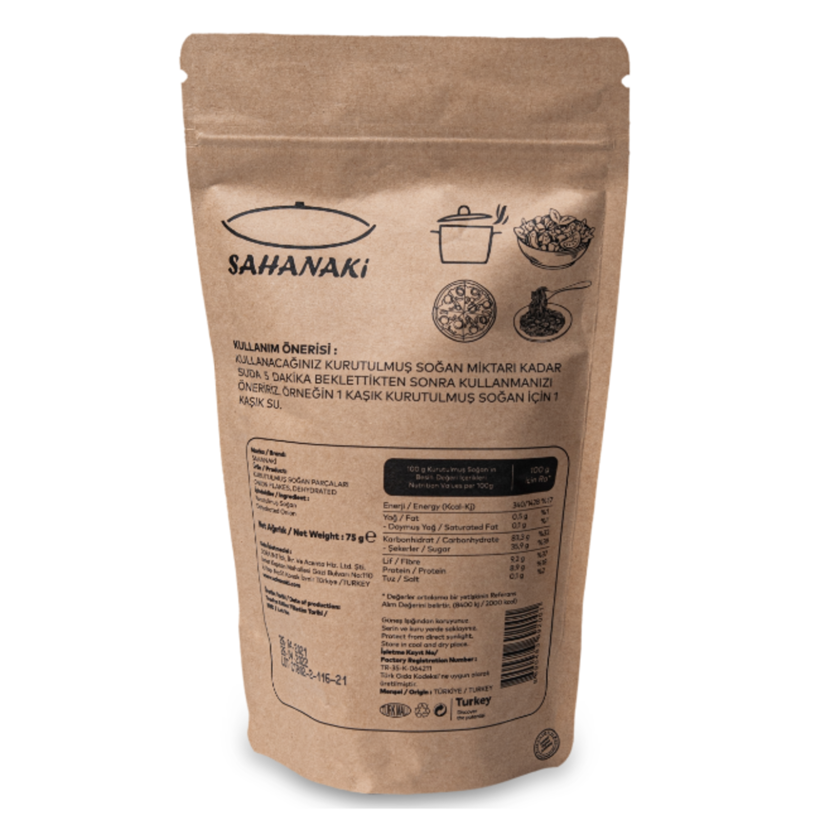 Sahanaki Kurutulmuş Soğan Parçacıkları 75 G - Görsel 2