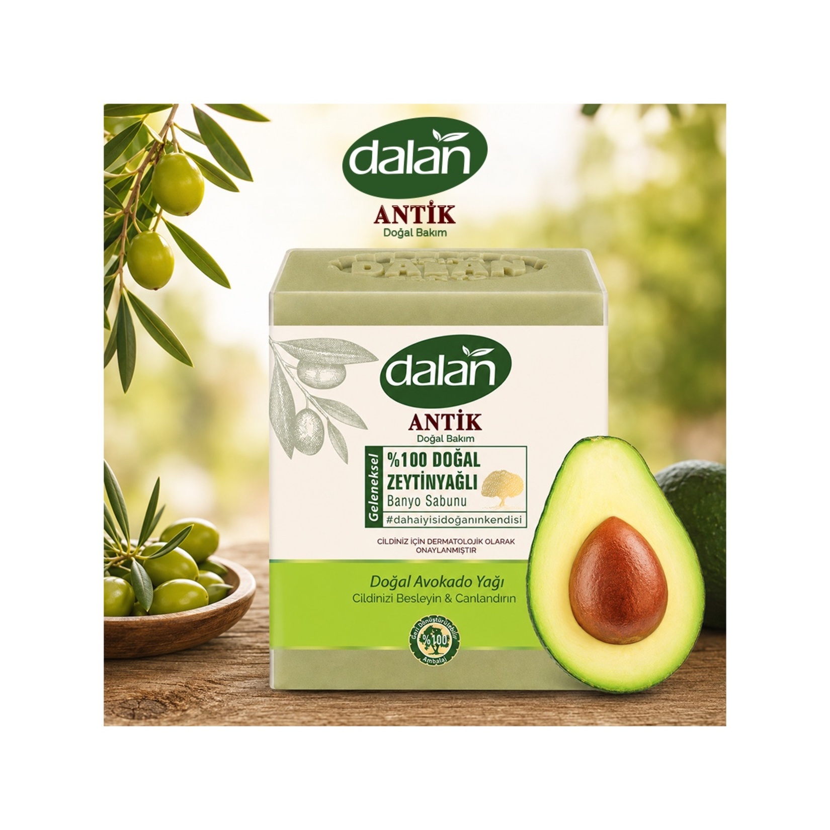 Dalan Antik Zeytinyağlı Avokadolu Banyo Sabunu 4x150G - Görsel 2