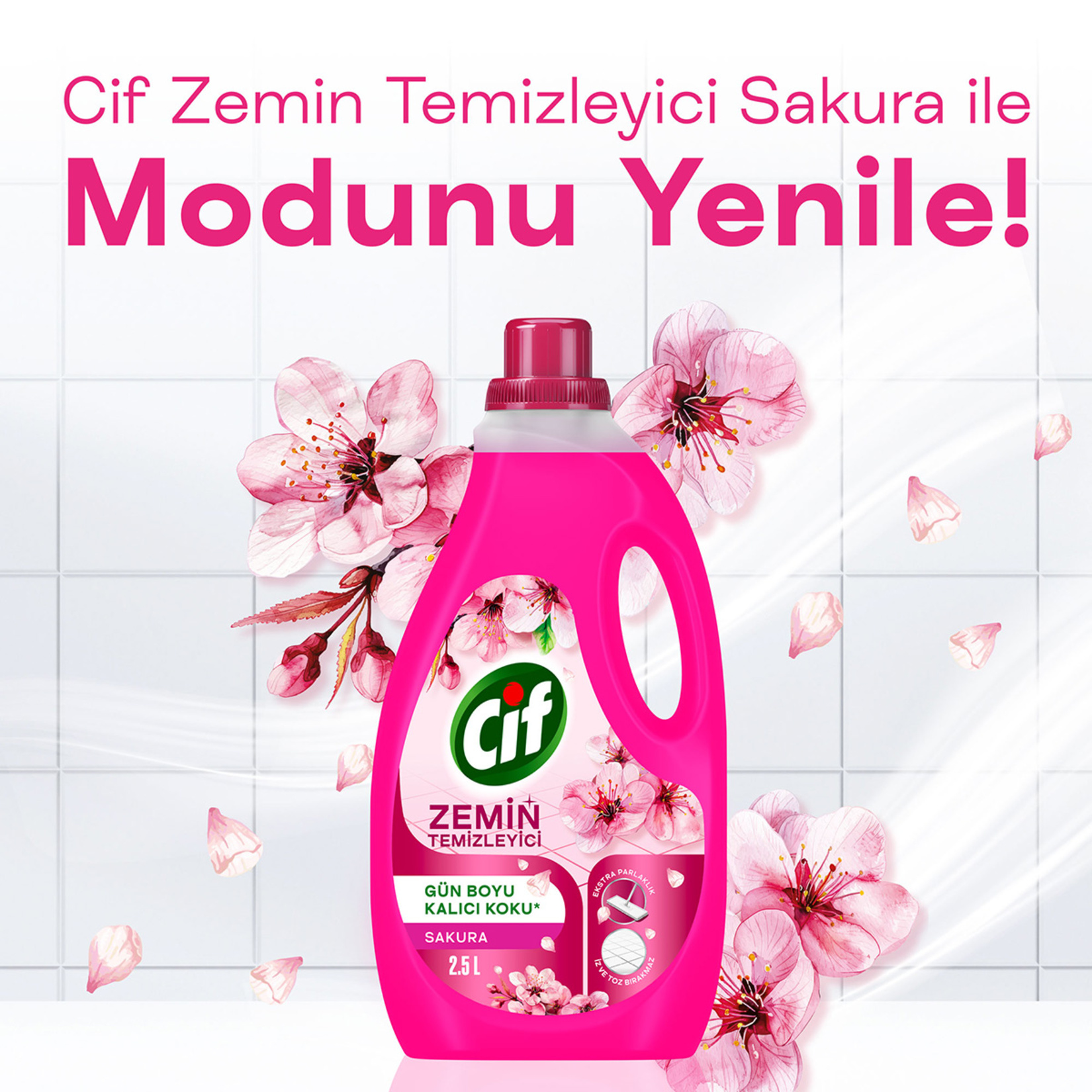 Cif Zemin Temizleyici Sakura 2500 Ml - Migros