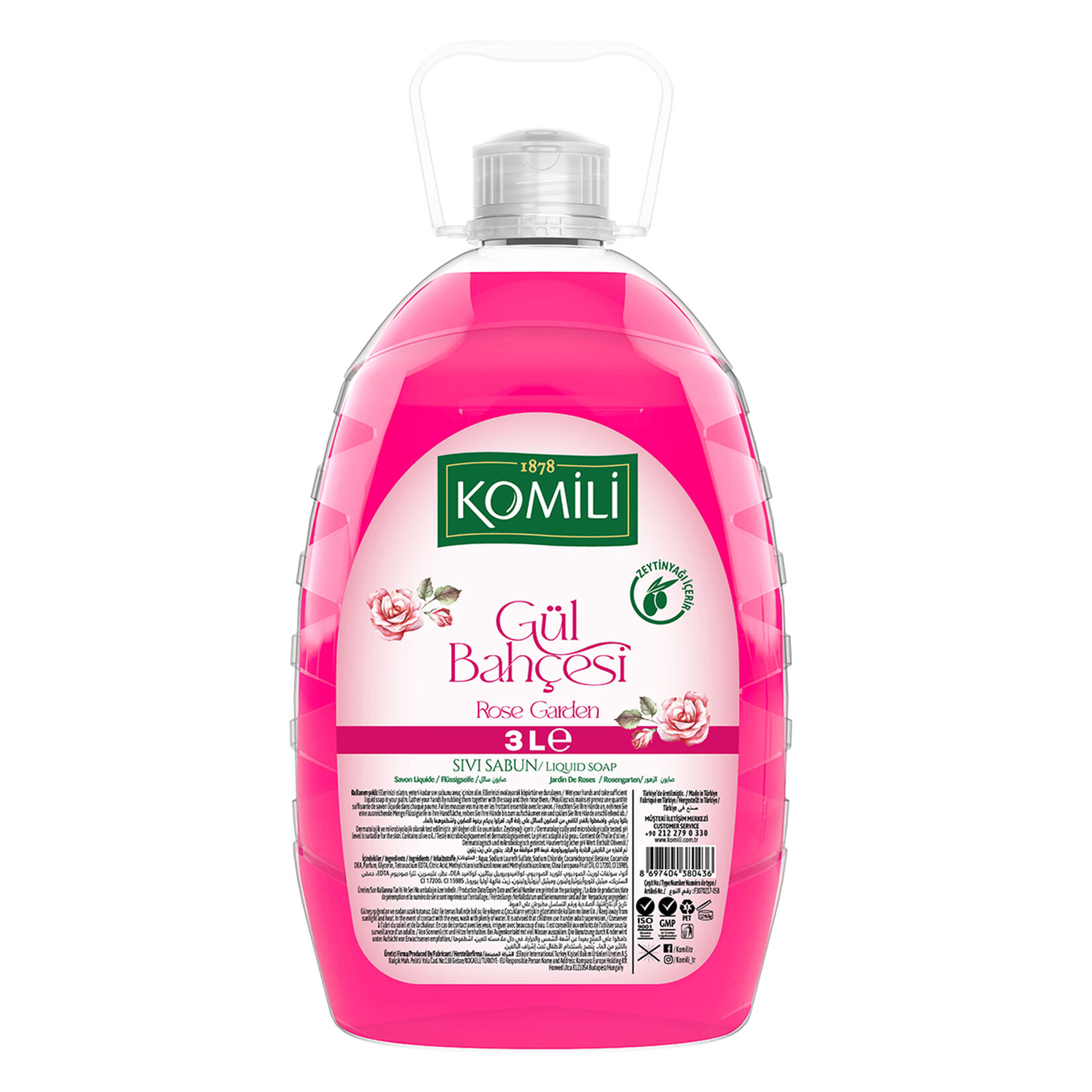 Komili Sıvı Sabun Gül Bahçesi 3 L
