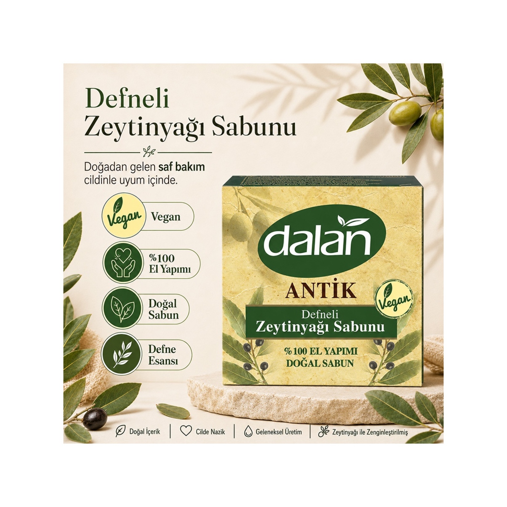 Dalan Antik Defneli Zeytinyağı Sabunu 150 G - Görsel 2