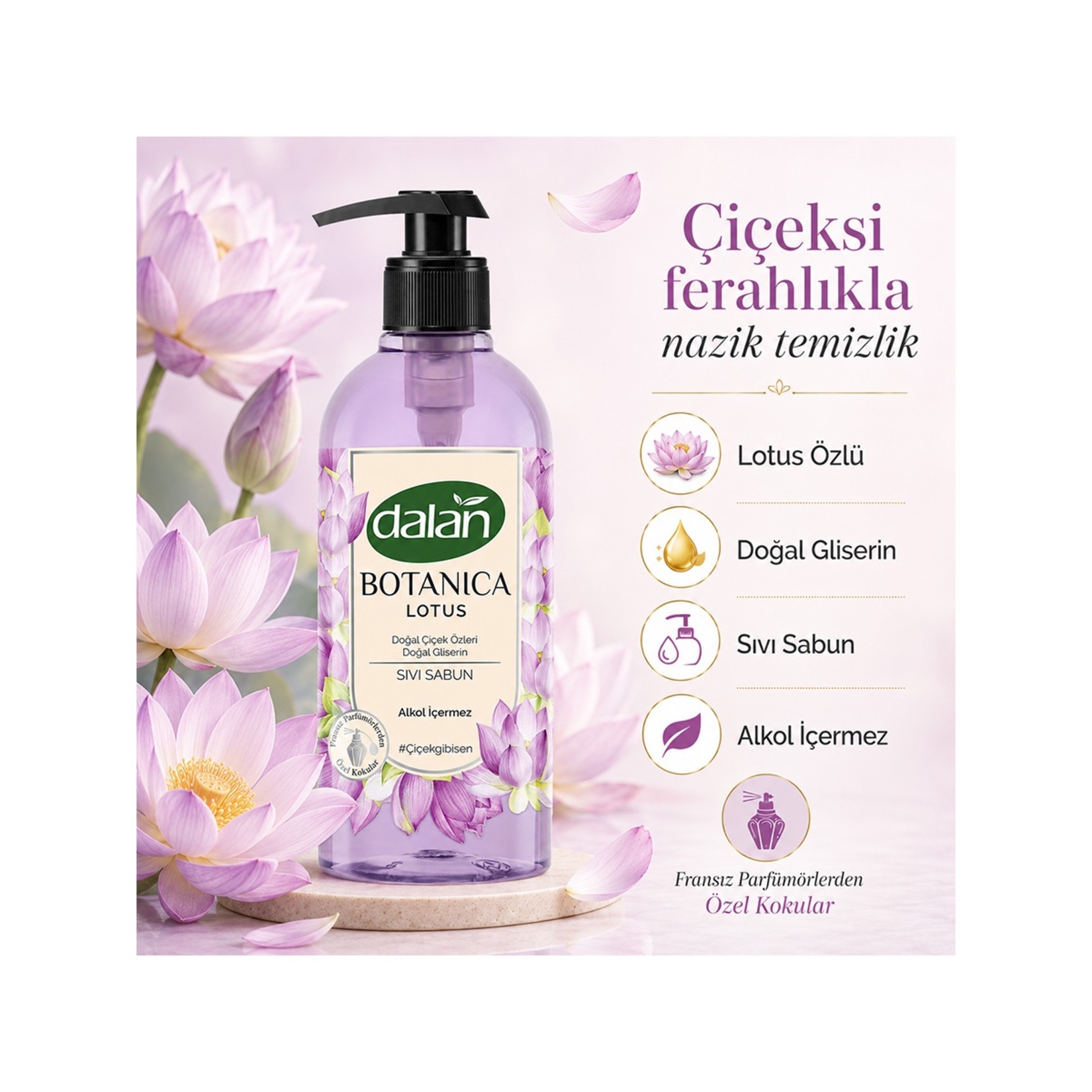 Dalan Botanica Lotus Sıvı Sabun 500 Ml - Görsel 2