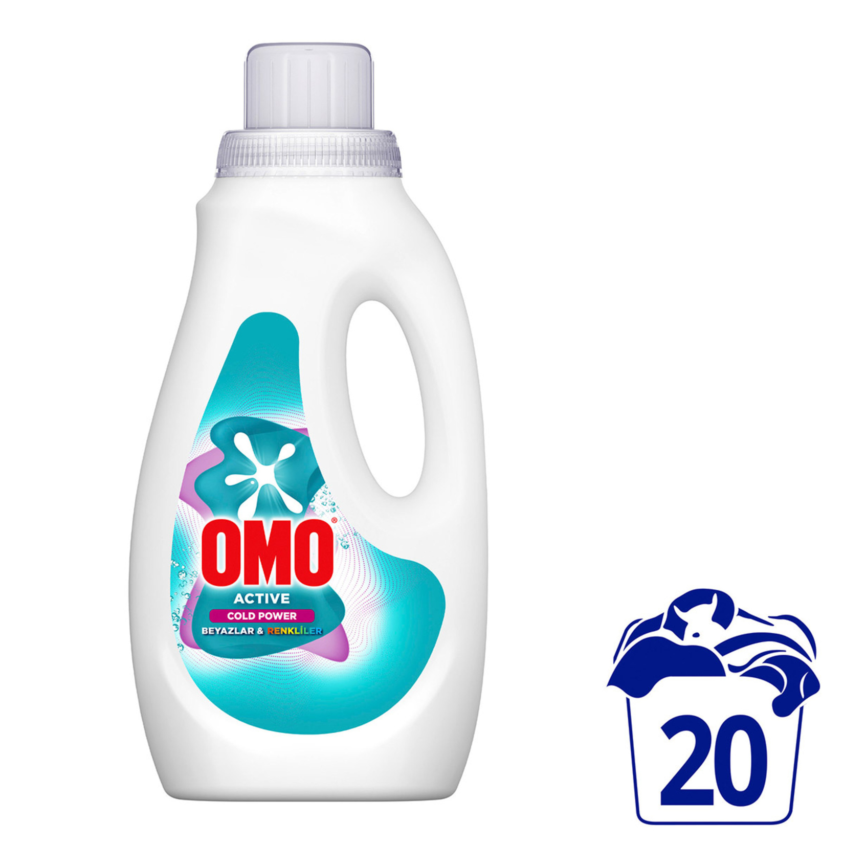 Omo Active Cold Power Beyazlar ve Renkliler Sıvı Deterjan 1000 Ml - Görsel 2