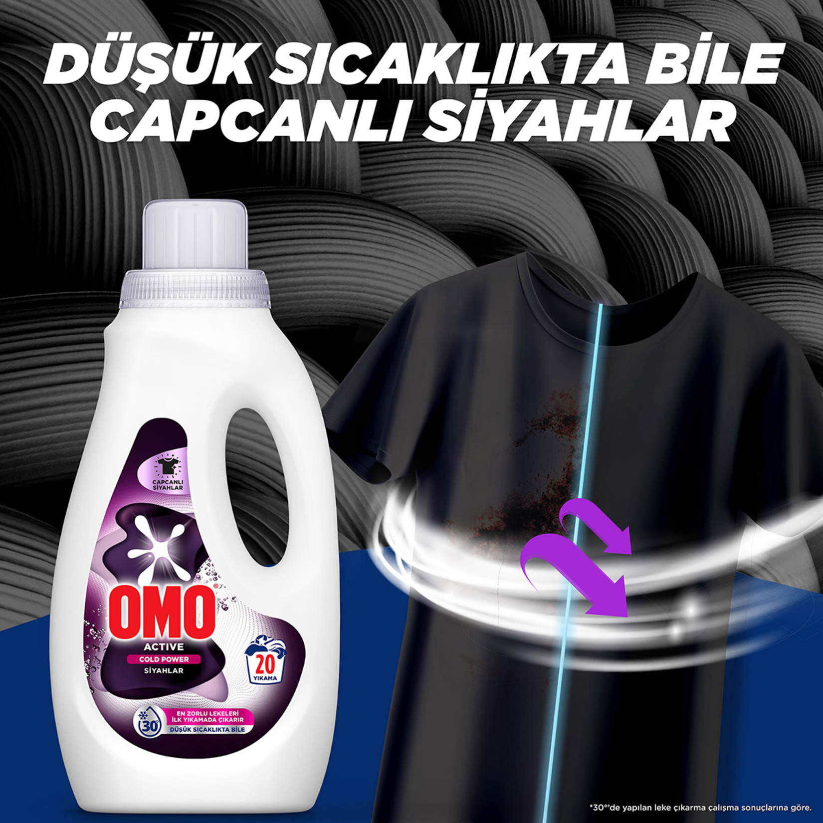 Omo Active Cold Power Siyahlar Sıvı Deterjan 1000 Ml - Görsel 4