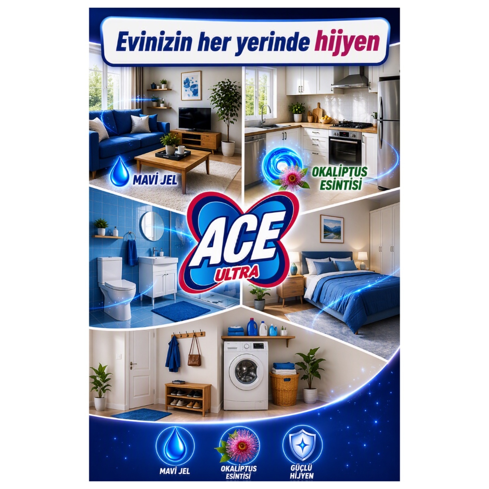 Ace Okaliptüs Esintisi Ultra Yoğun Çamaşır Suyu 3.75 L - Görsel 7