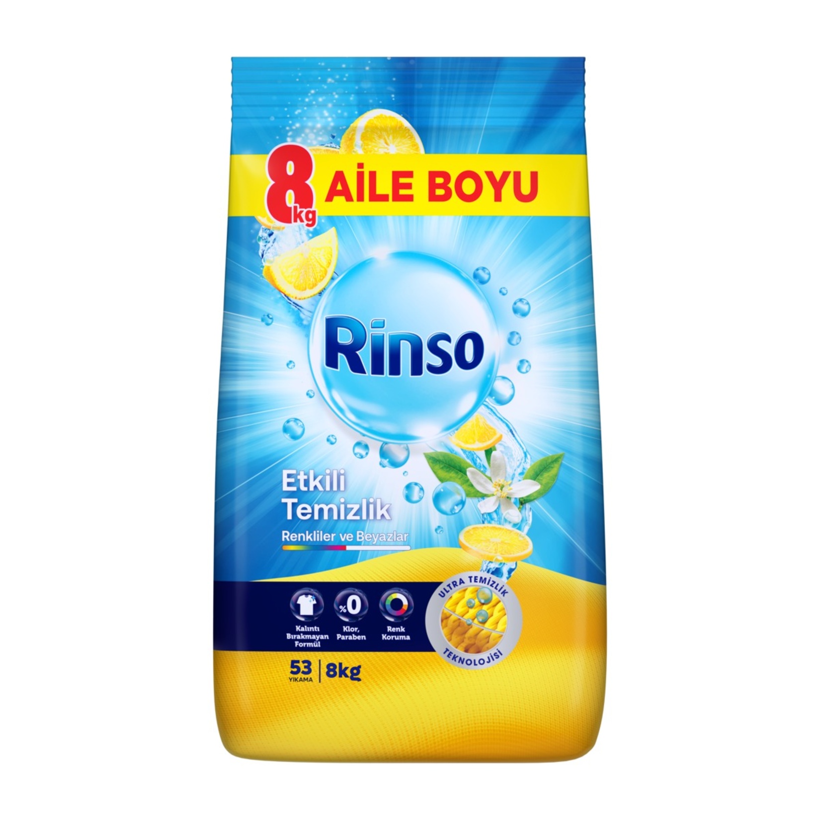 Rinso Etkili Temizlik Çamaşır Deterjanı 8 Kg