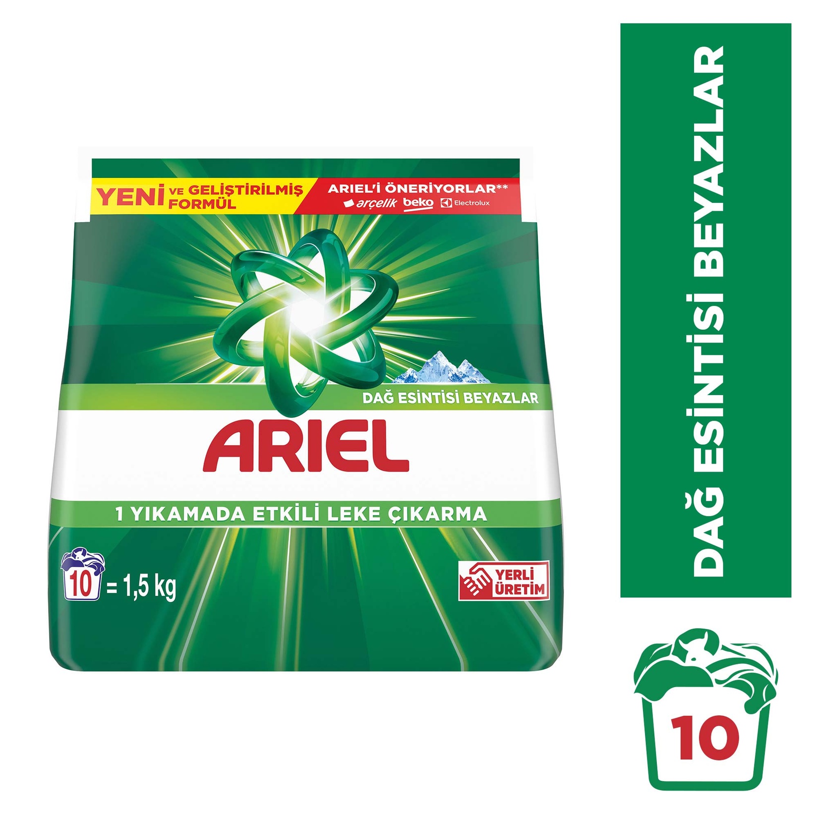 Ariel Dağ Esintisi 1,5 Kg AquaPudra Toz Çamaşır Deterjanı - Görsel 2