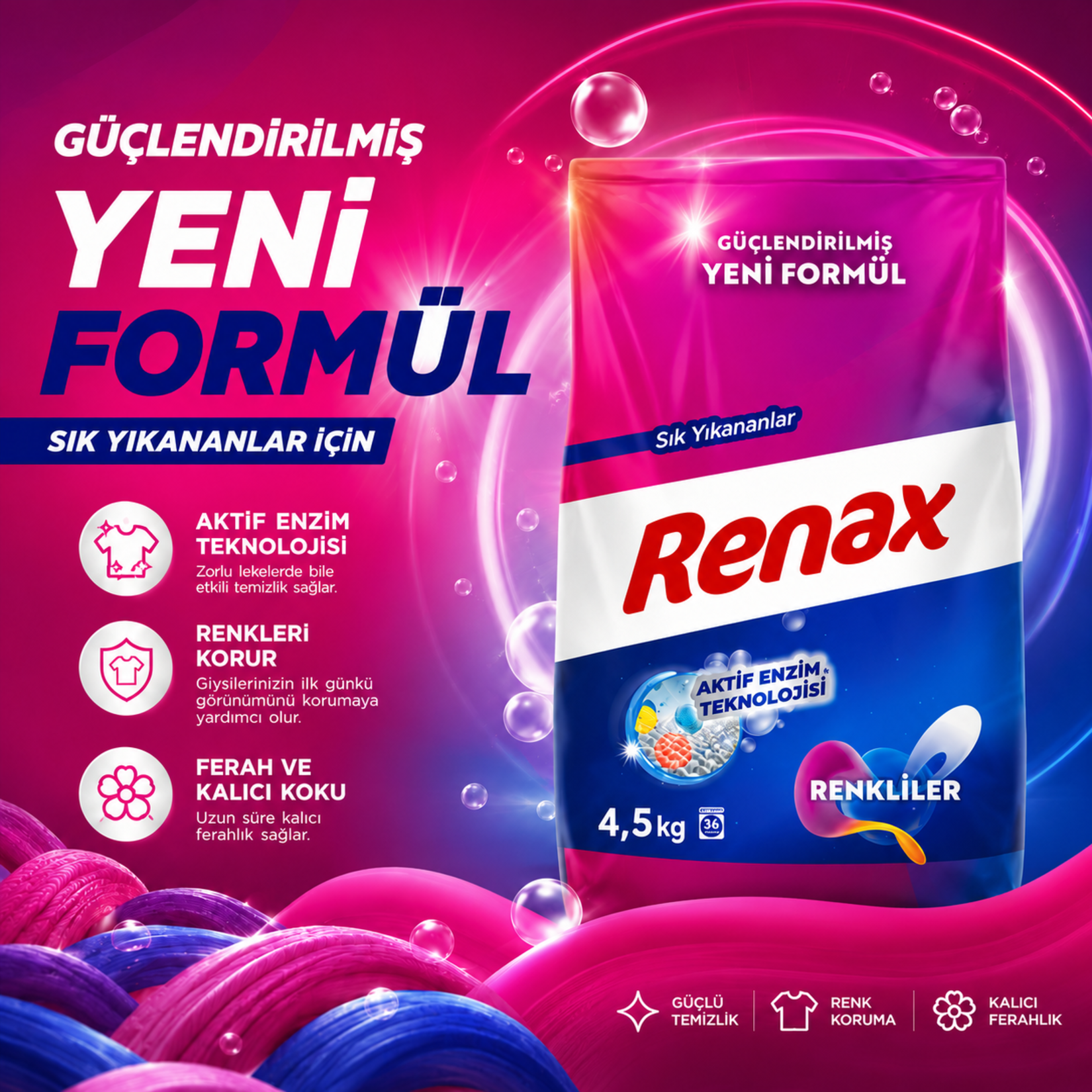 Renax Renkliler İçin Matik Deterjan 4.5 Kg - Görsel 2