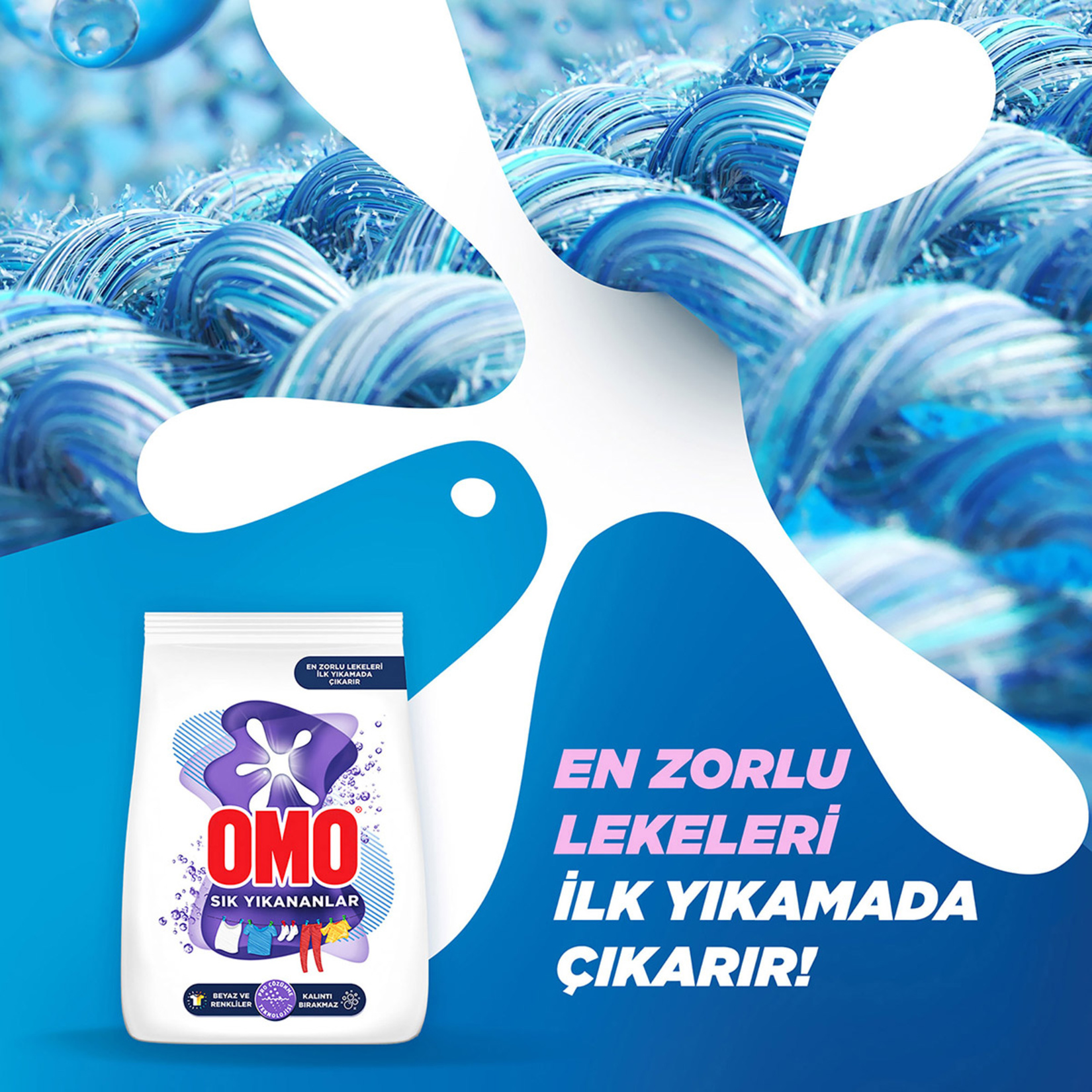 Omo Sık Yıkananlar Beyazlar ve Renkliler Toz Deterjanı 7,5 Kg - Görsel 4