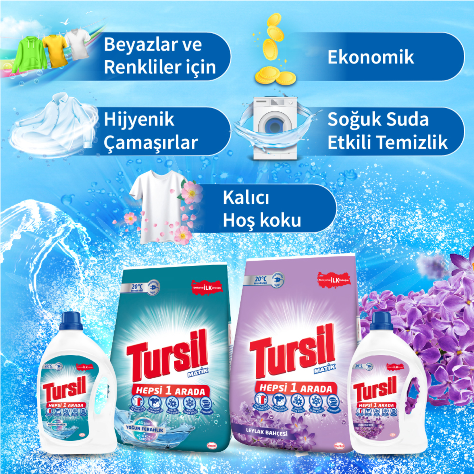 Tursil Leylak Bahçesi Toz Çamaşır Deterjanı 6 Kg - Görsel 4